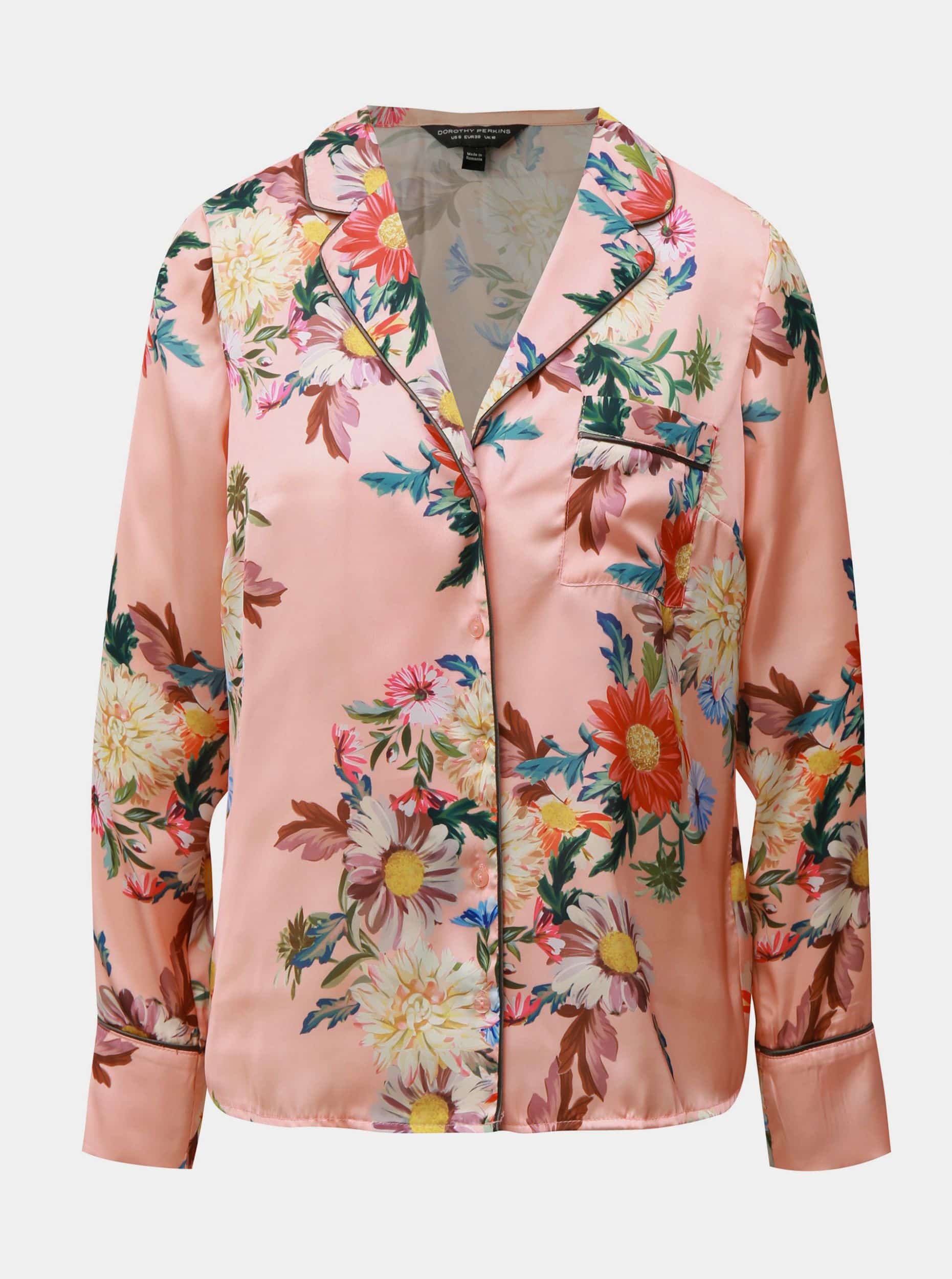 Meruňková květovaná halenka Dorothy Perkins