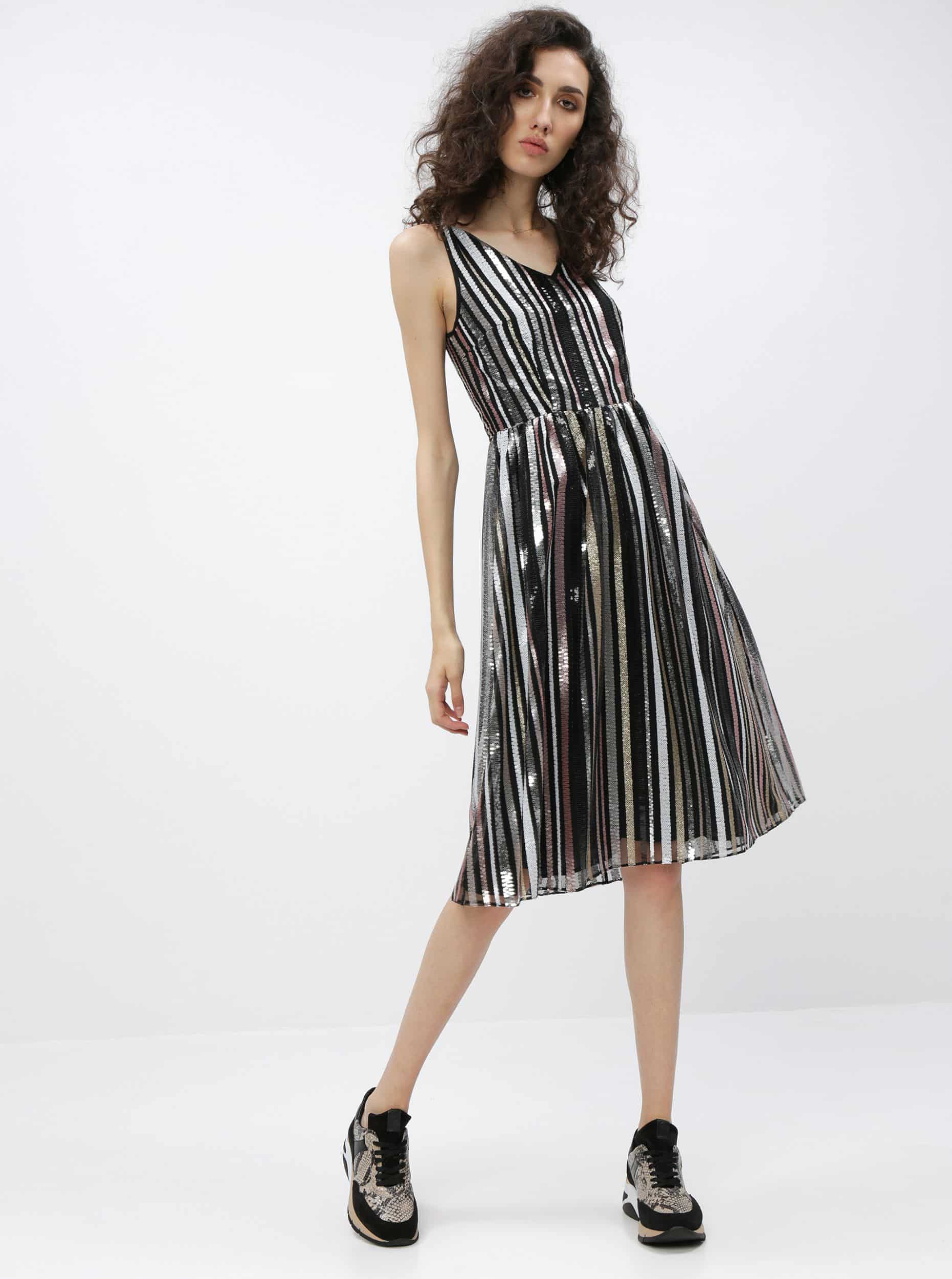 Černé flitrované šaty Dorothy Perkins