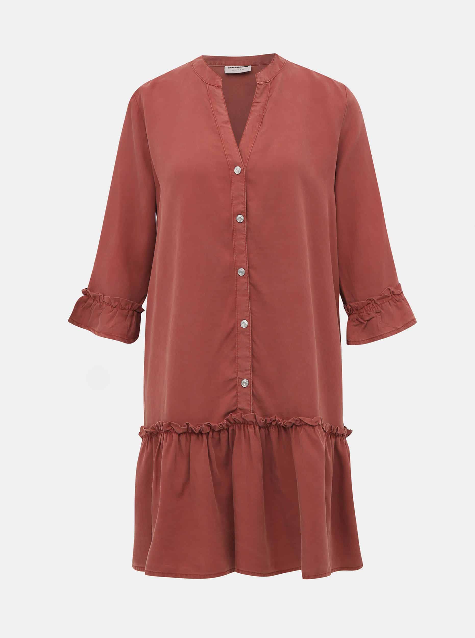 Cihlové šaty Noisy May Sophie