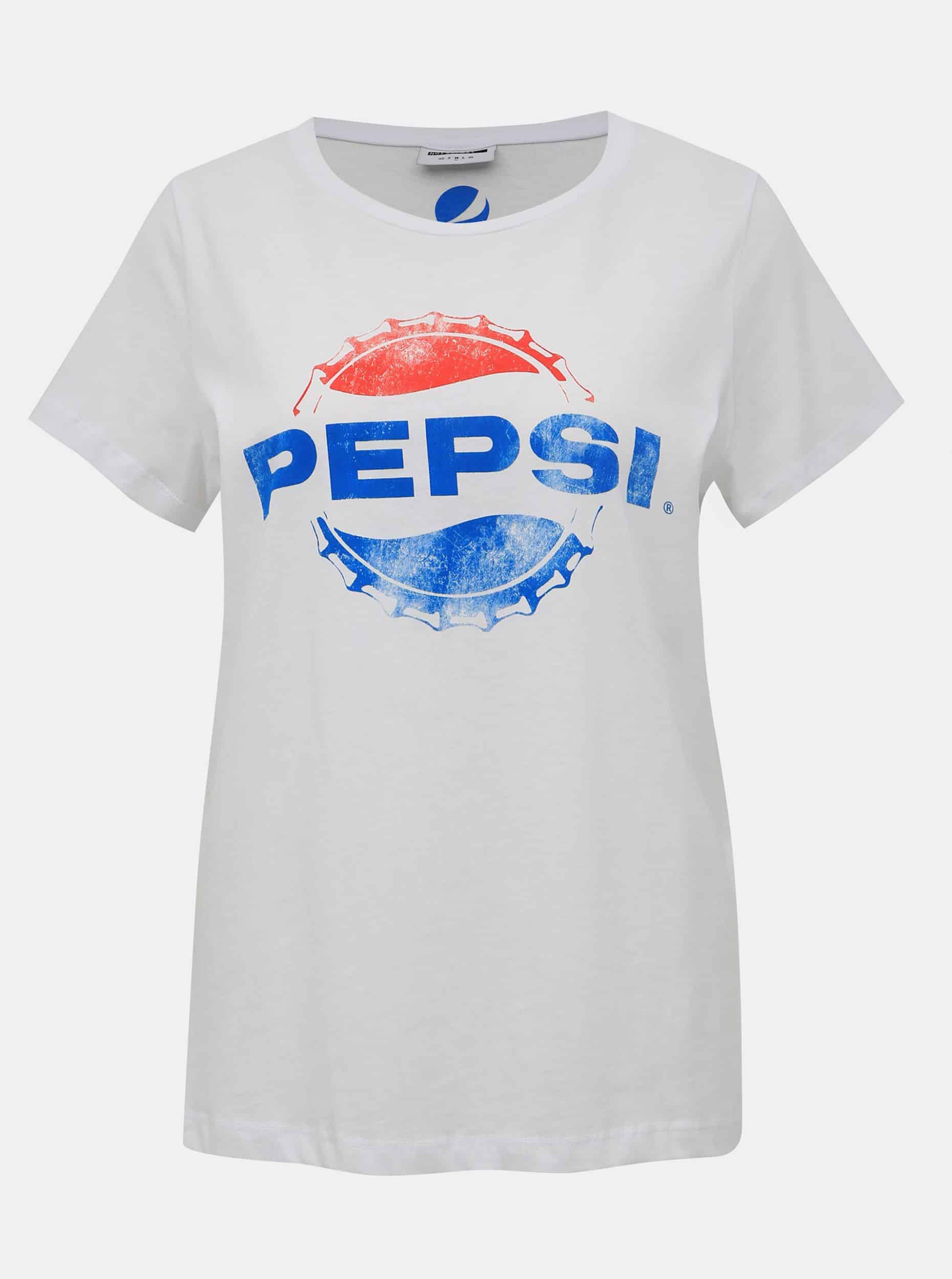 Bílé tričko s potiskem Noisy May Nate