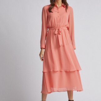 Korálové košilové maxišaty Dorothy Perkins