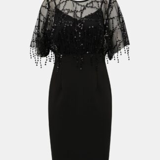 Černé pouzdrové šaty s flitry Dorothy Perkins