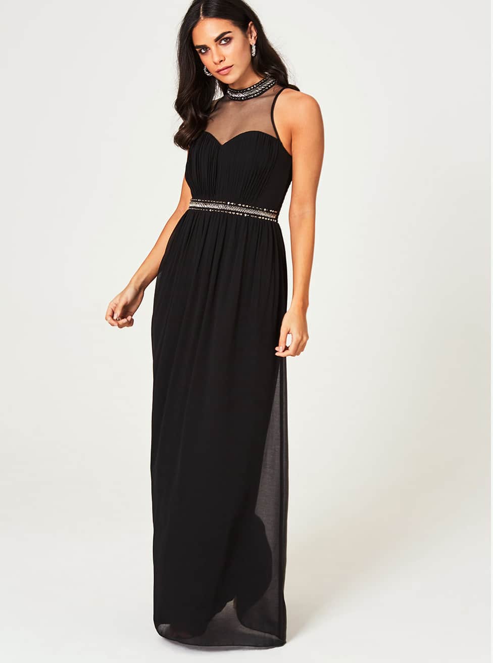 Černé maxišaty Little Mistress