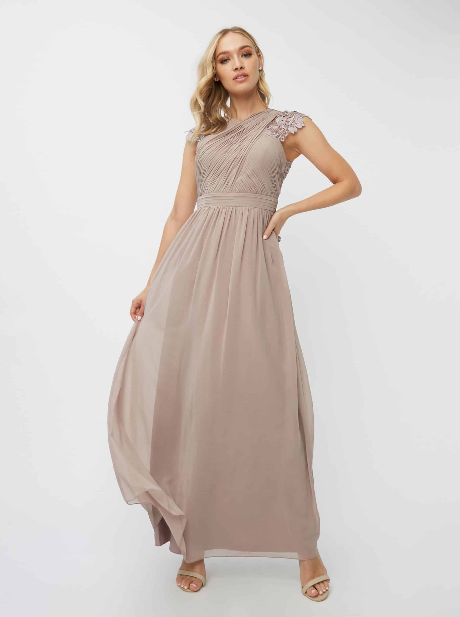 Starorůžové  maxišaty Little Mistress