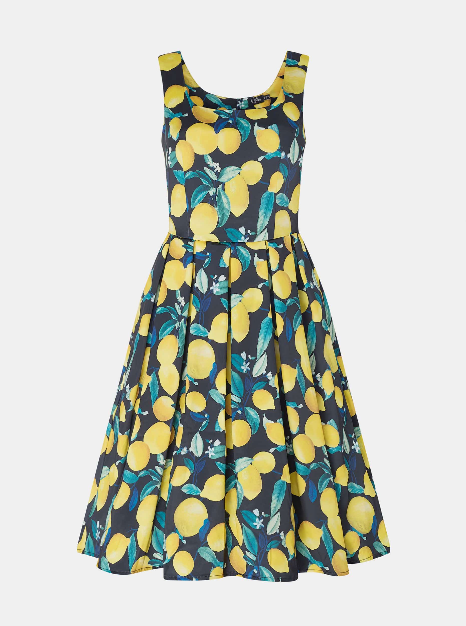 Žluto-modré vzorované šaty Dolly & Dotty