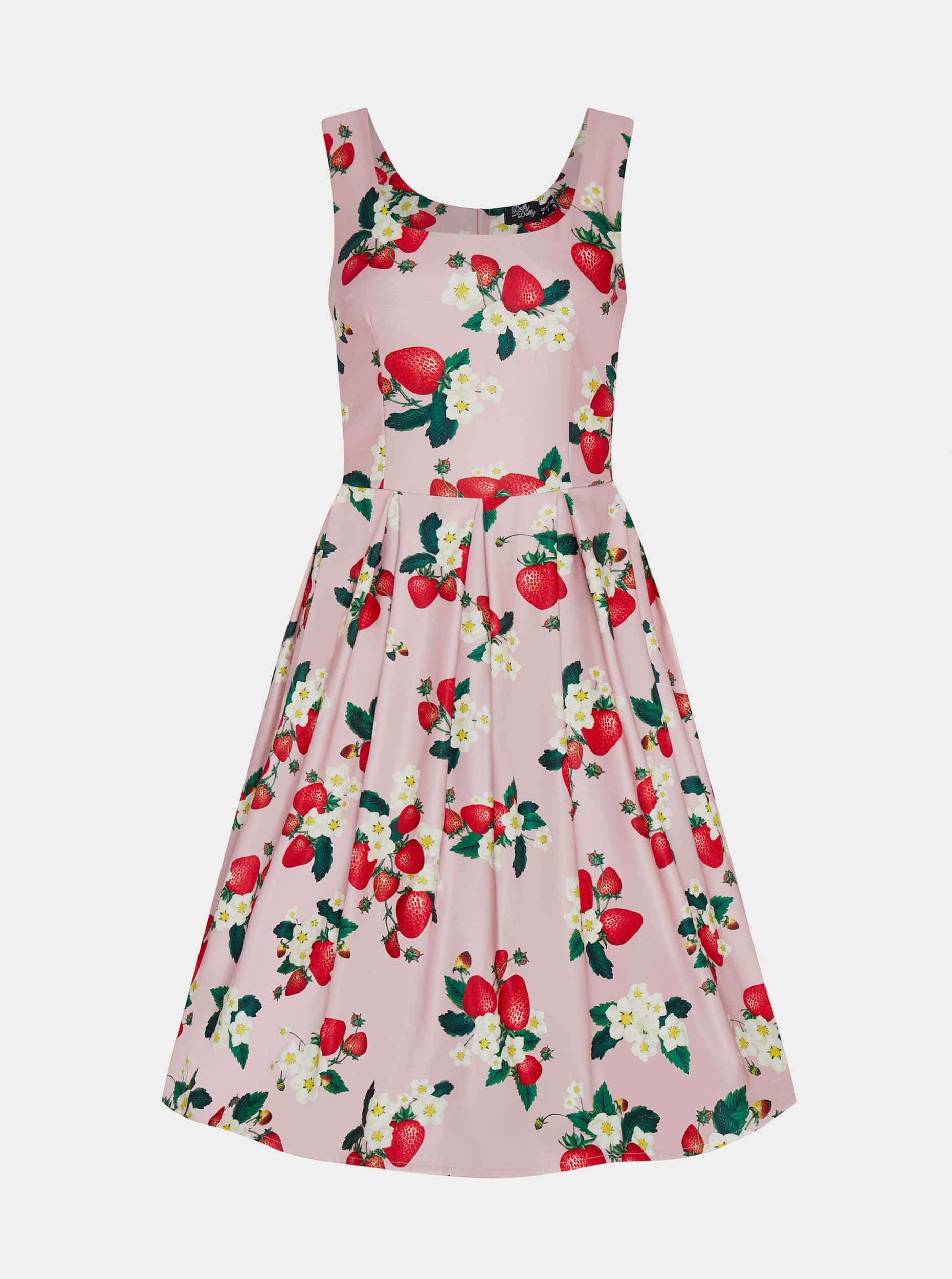 Růžové květované šaty Dolly & Dotty