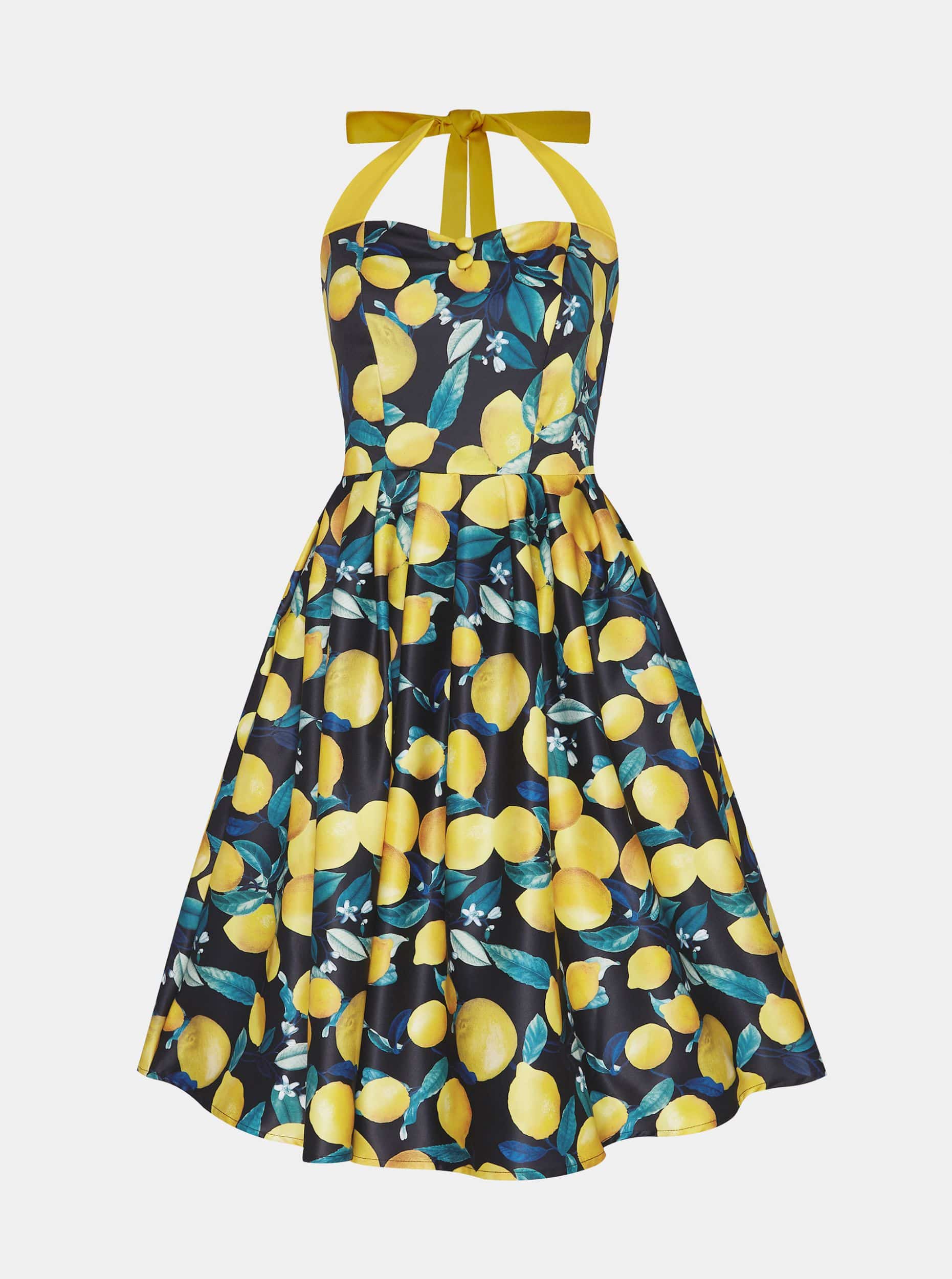 Žluto-modré vzorované šaty Dolly & Dotty