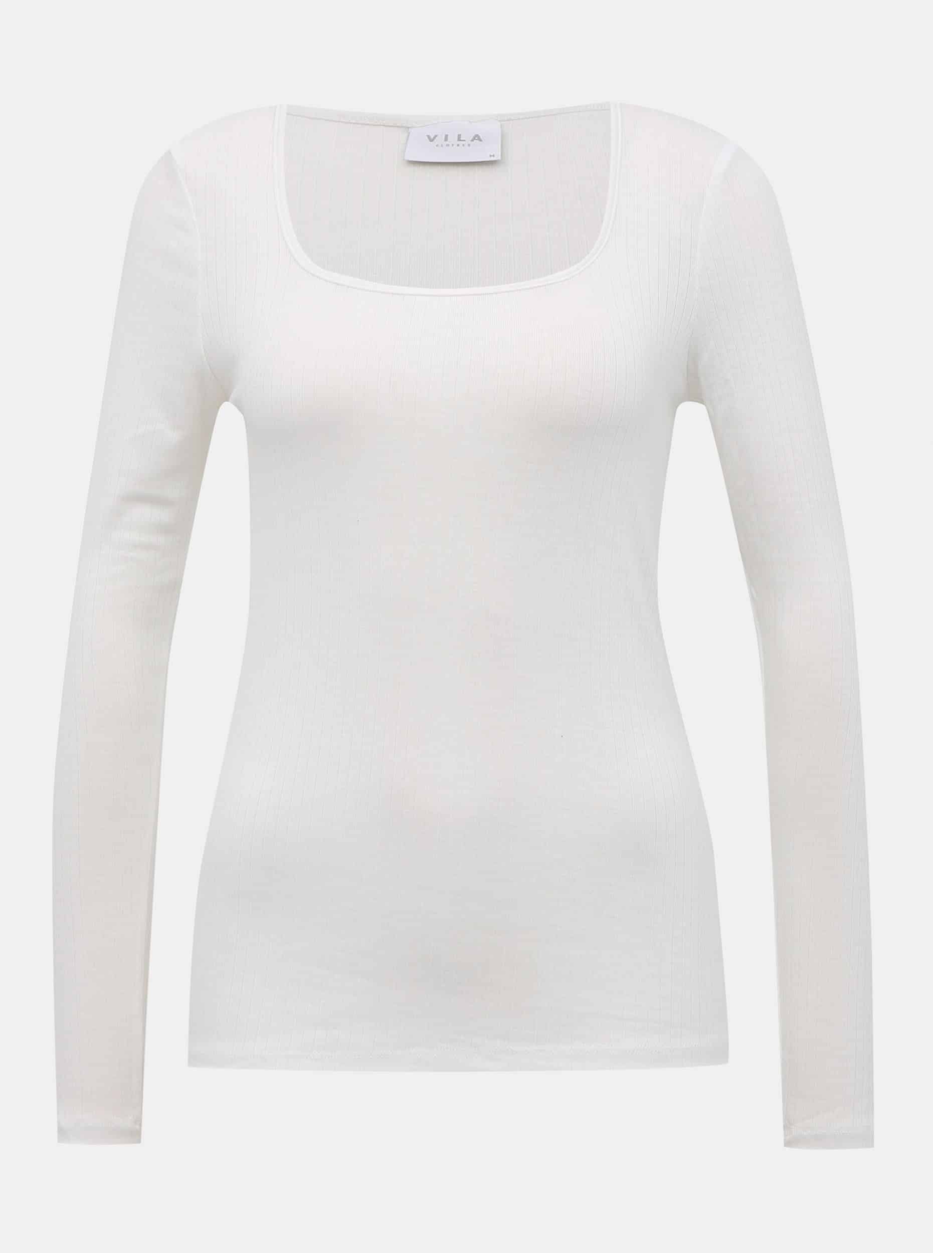 Bílé basic tričko VILA Suloma