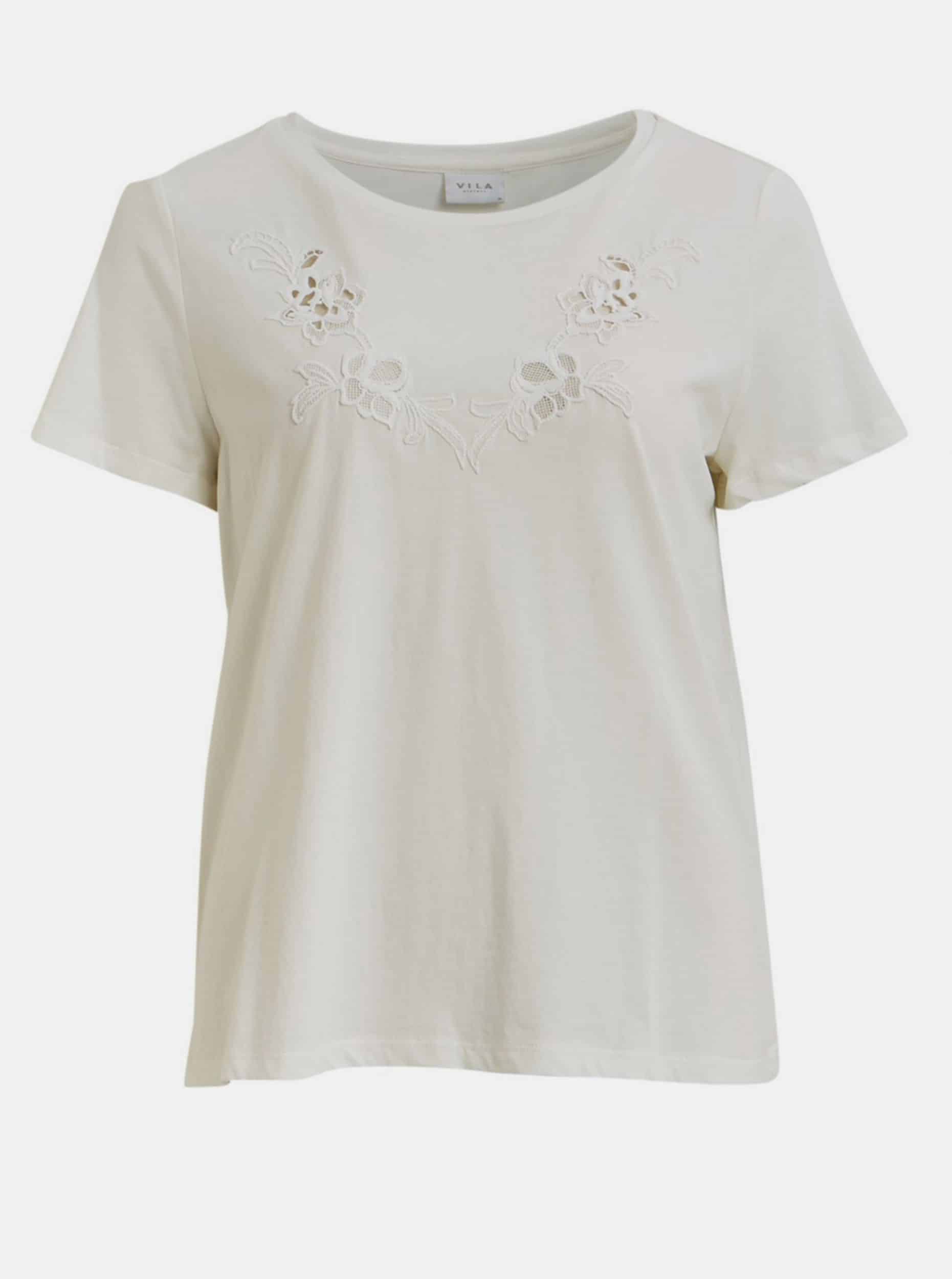 Bílé tričko VILA Drano