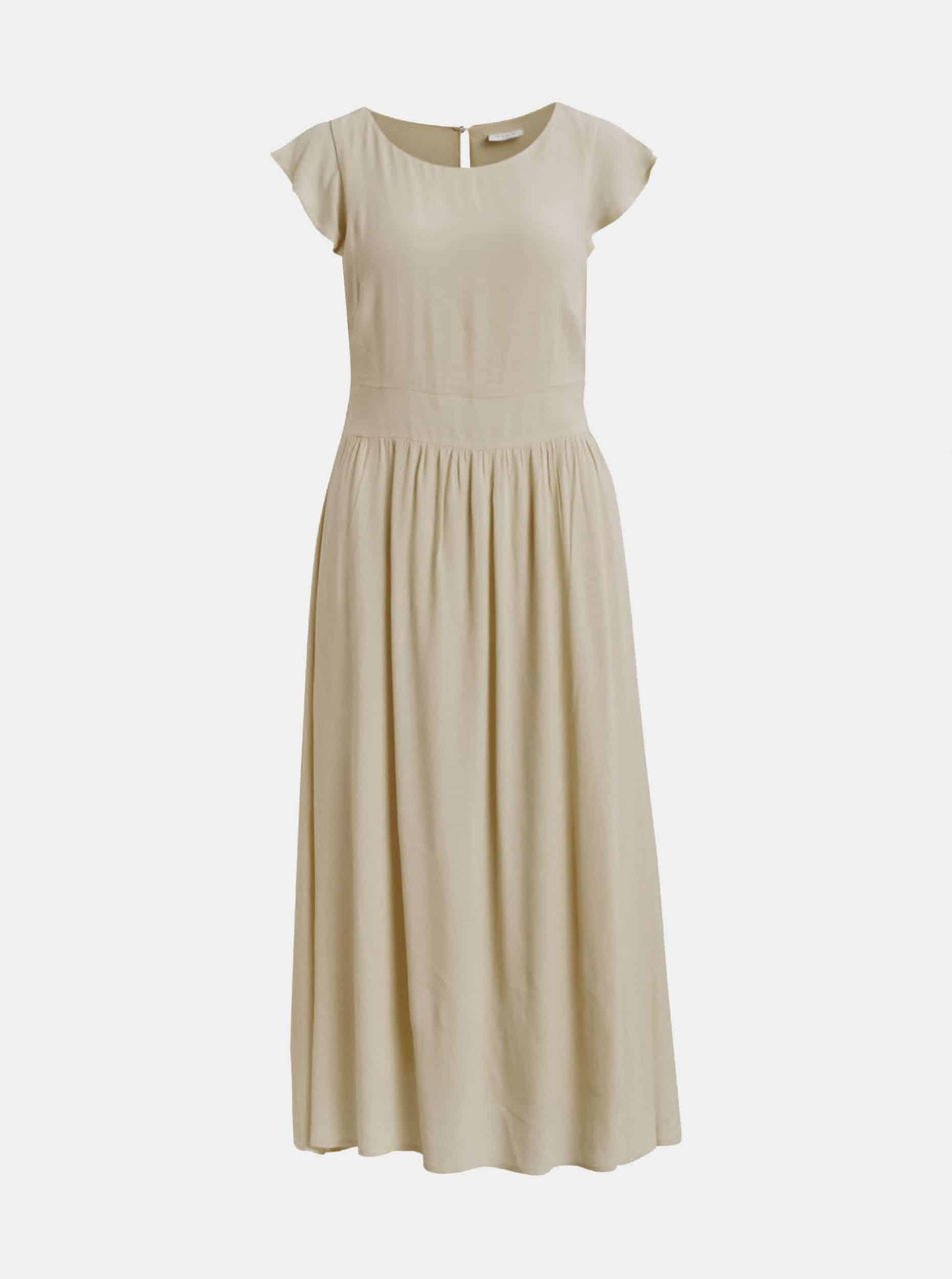 Béžové midišaty VILA Marita