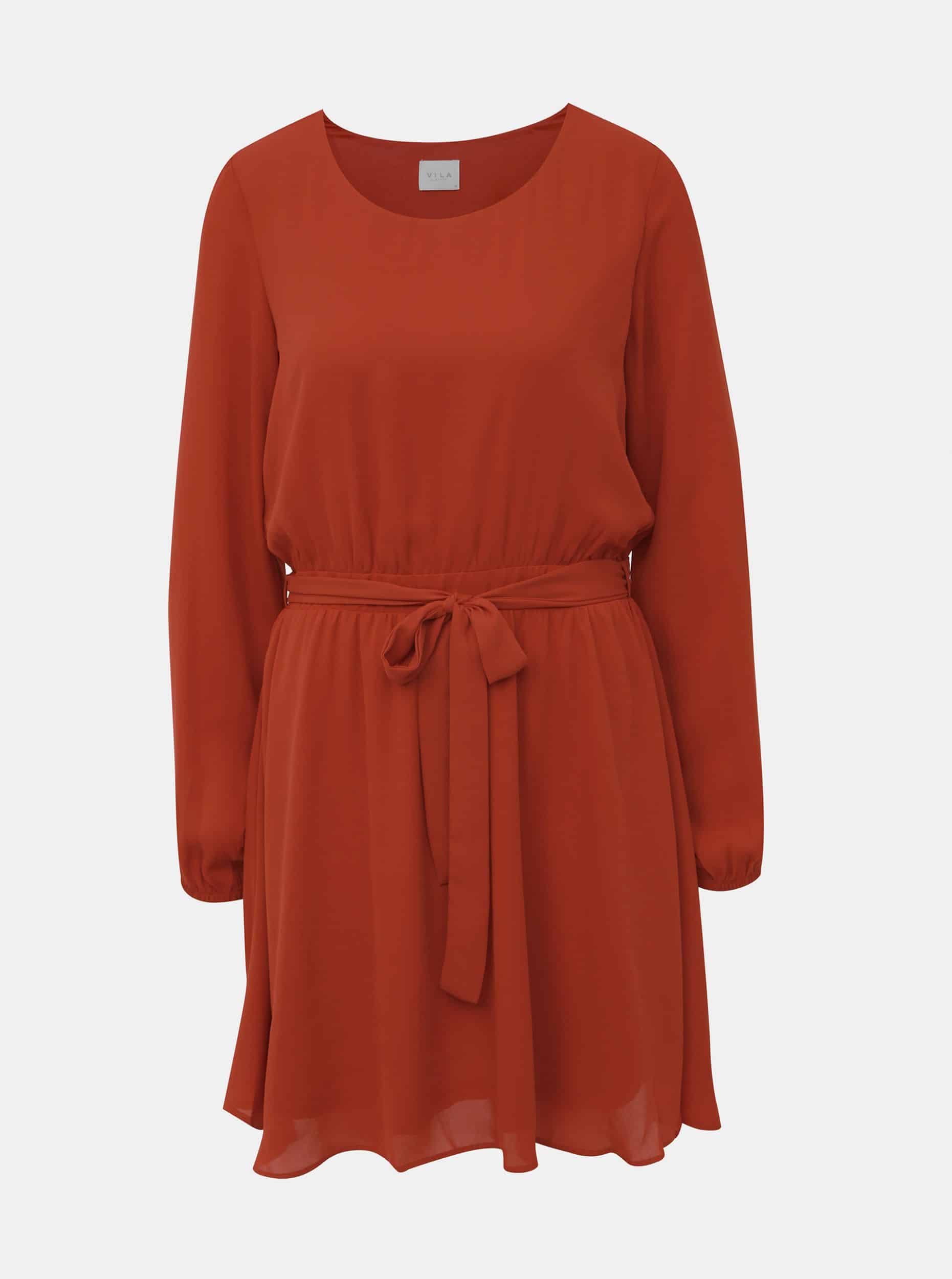 Cihlové šaty VILA Lucy