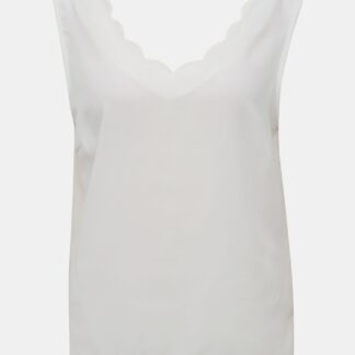 Bílé tílko VILA Scallopa