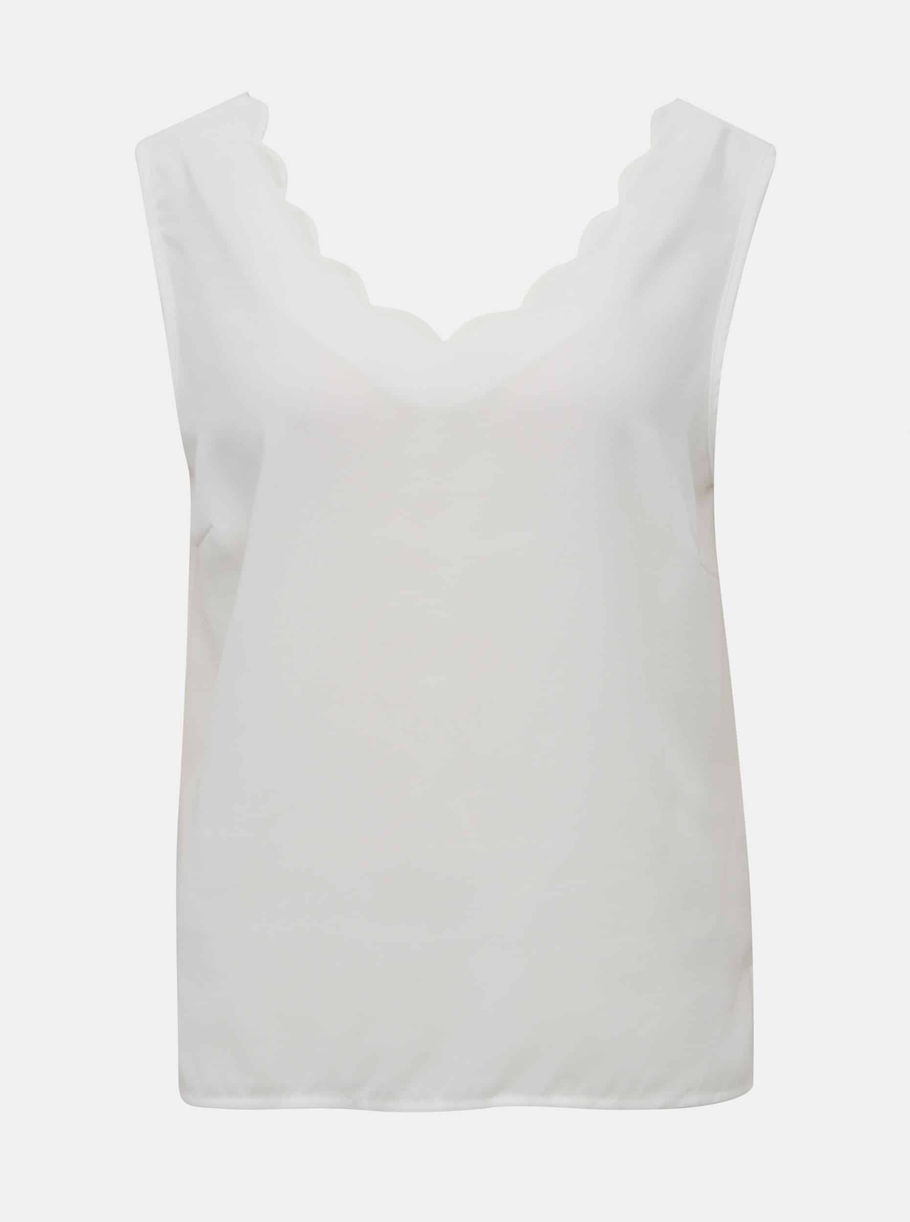 Bílé tílko VILA Scallopa