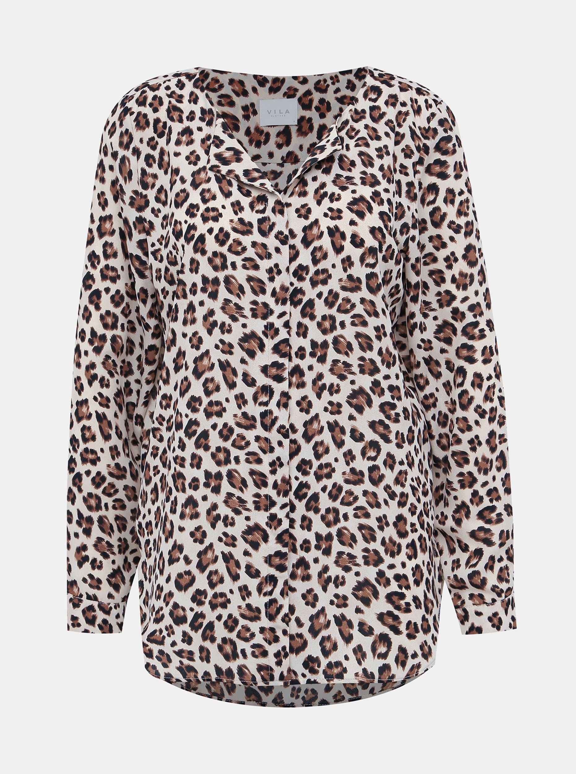 Béžová halenka  s leopardím vzorem VILA Lucy