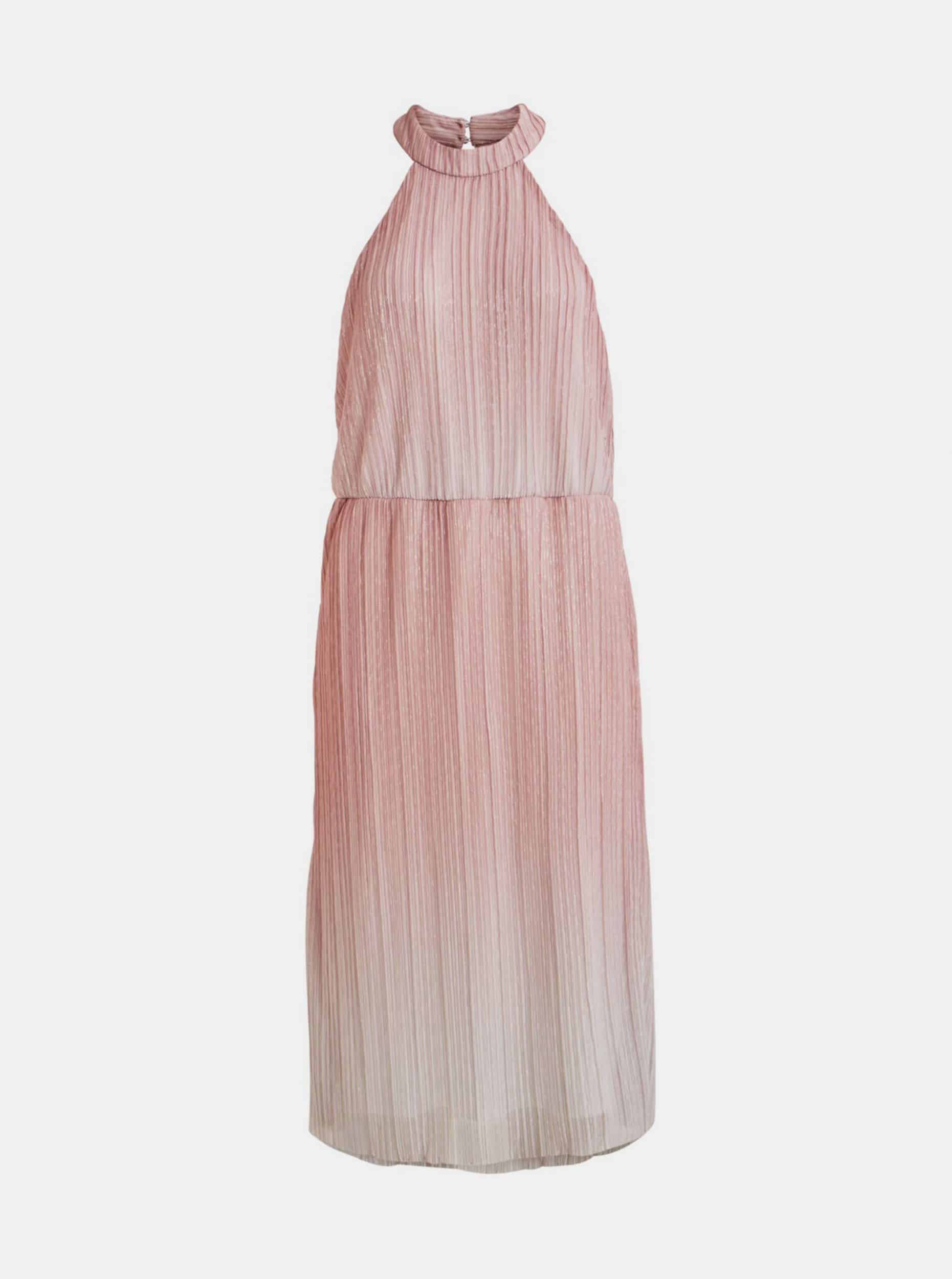 Růžové midišaty VILA Lega