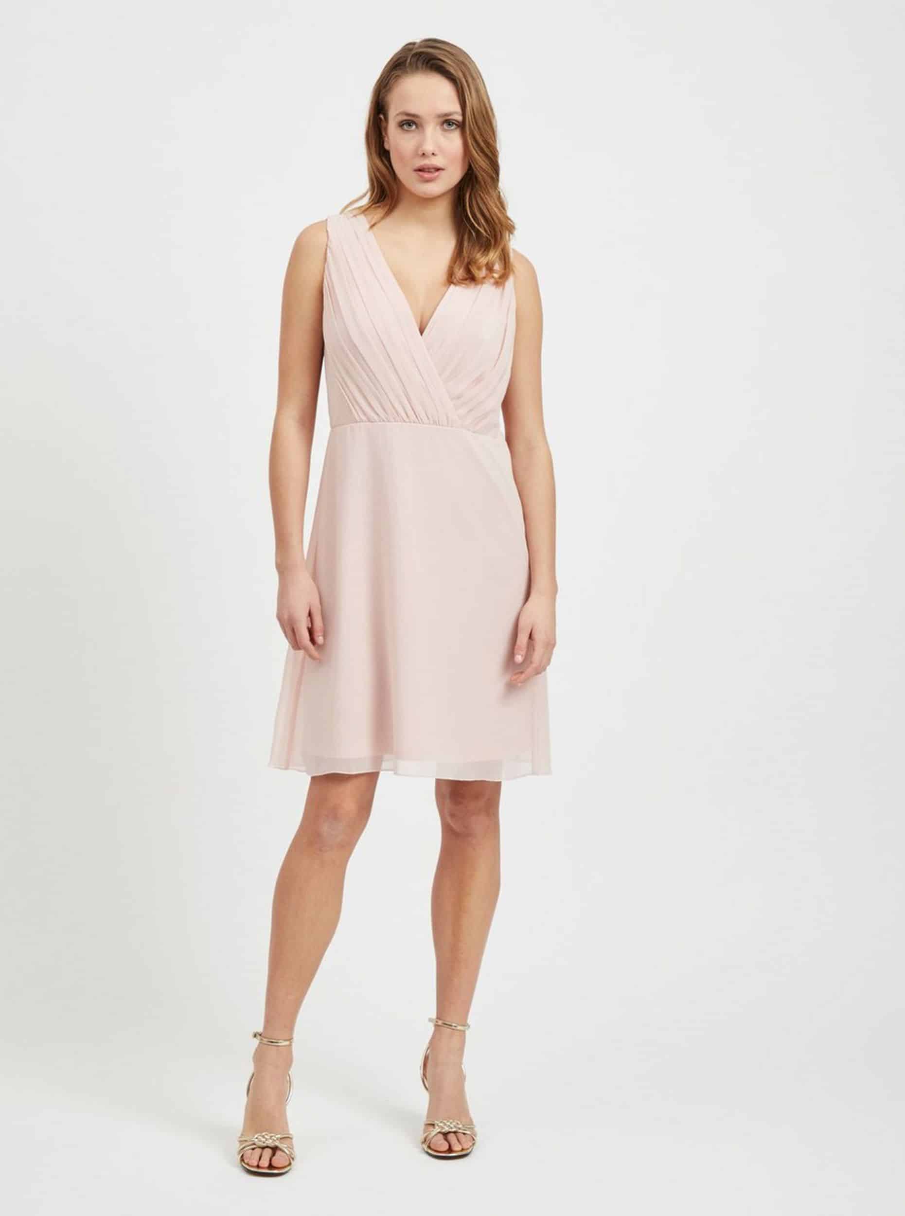 Světle růžové šaty VILA Alli