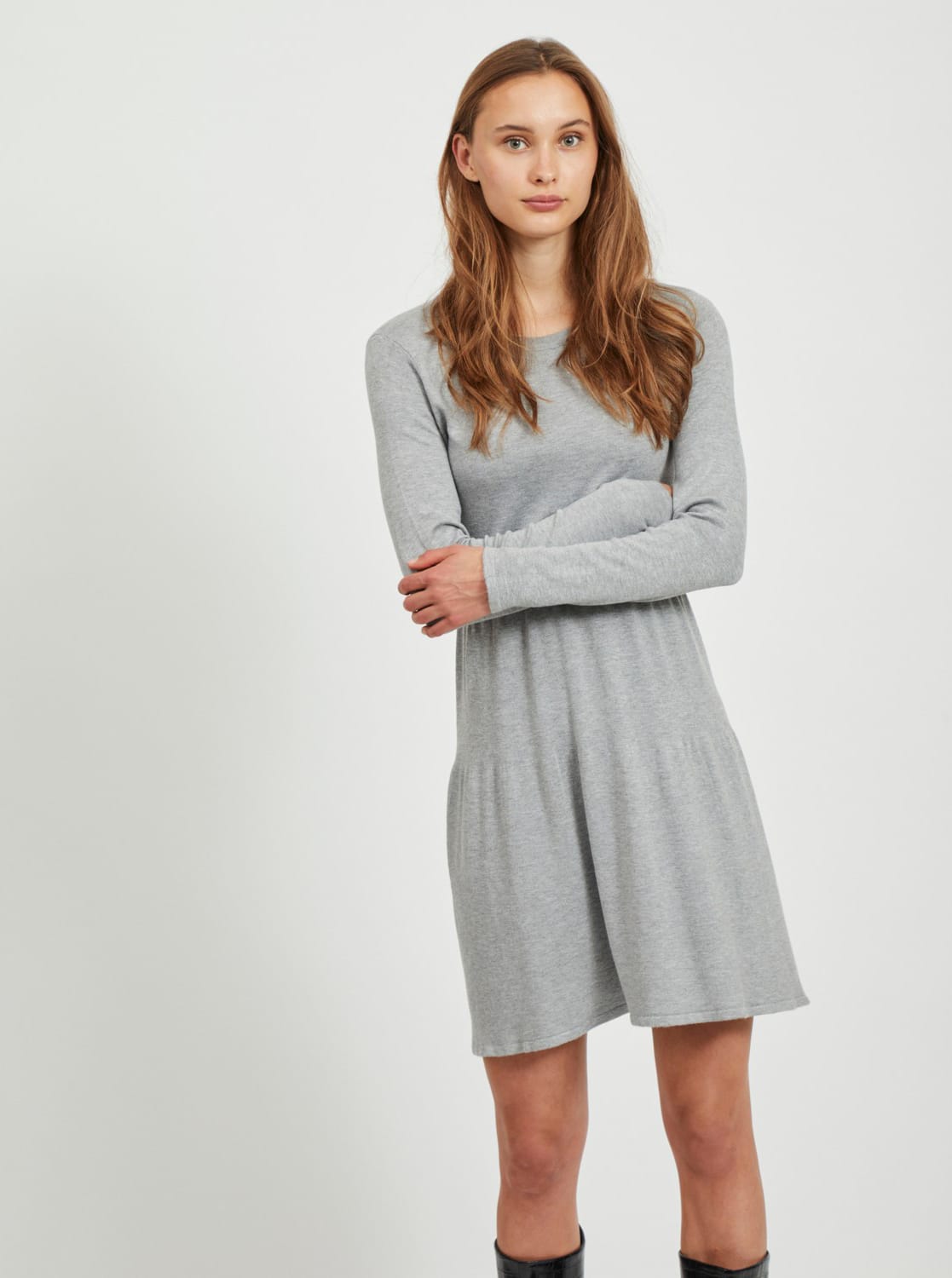 Šedé šaty VILA Bolonsia