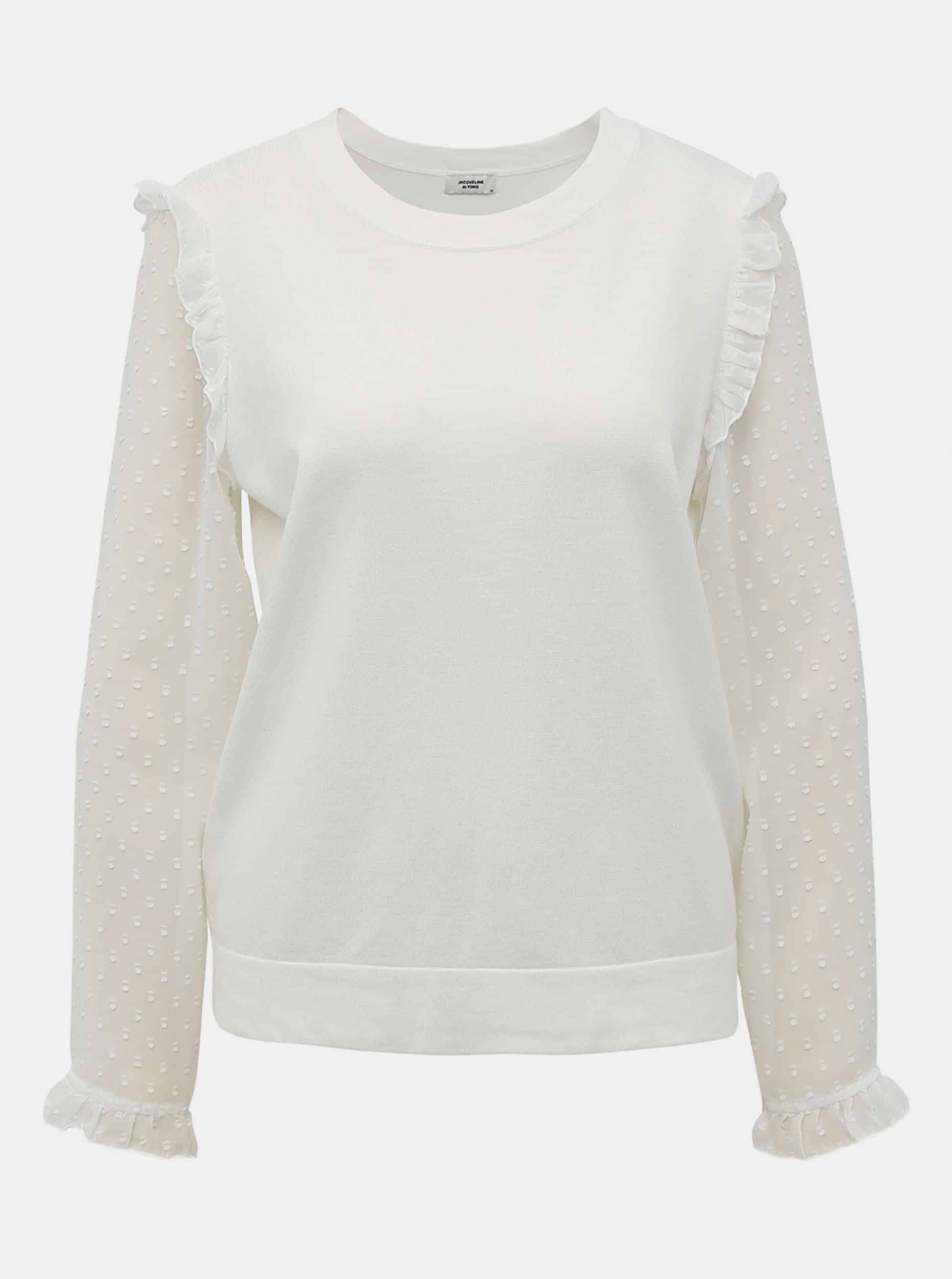 Bílá halenka s krajkovými detaily Jacqueline de Yong Mixi