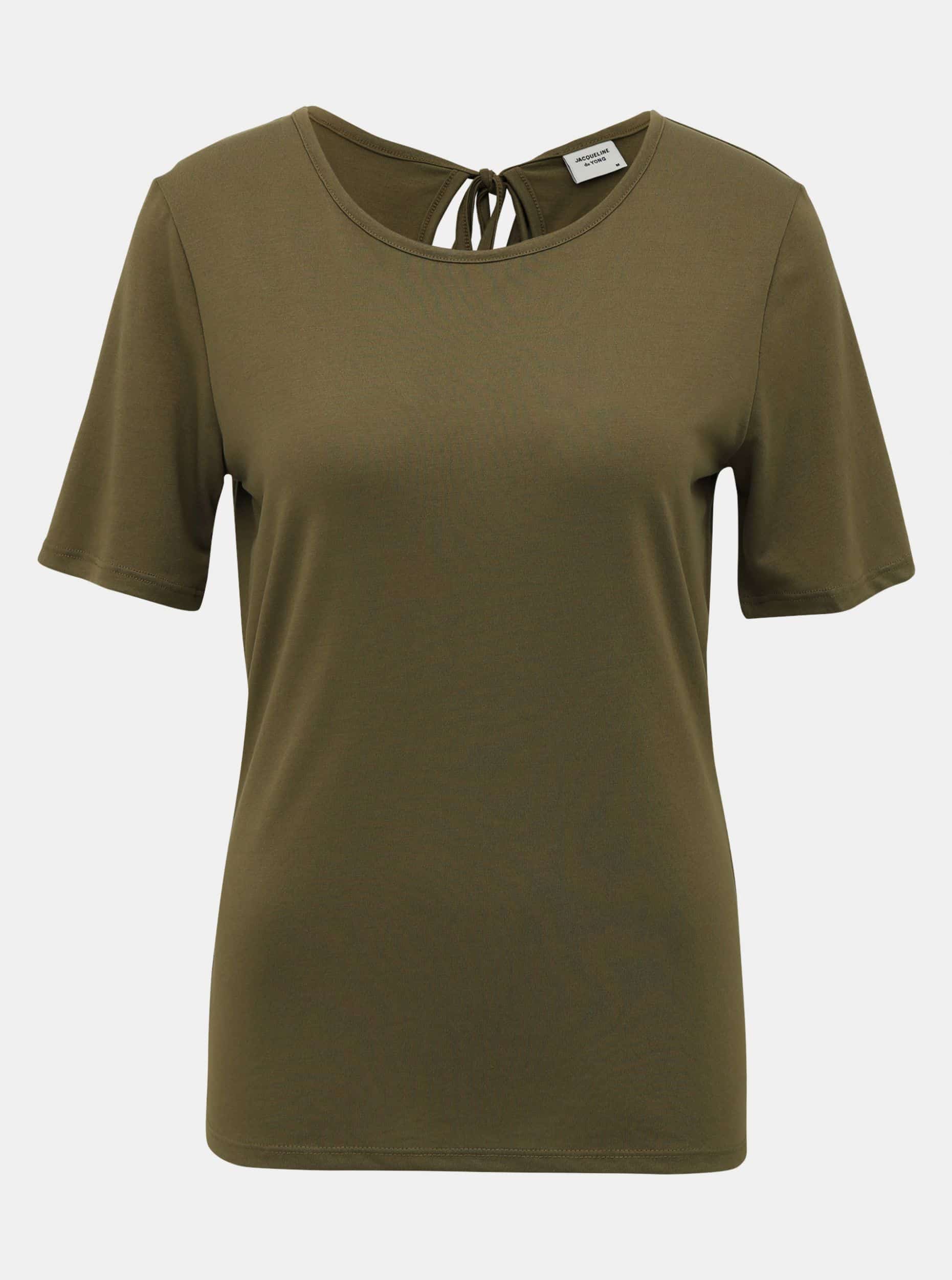 Khaki tričko Jacqueline de Yong Dalila