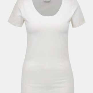Bílé basic tričko Jacqueline de Yong Ava
