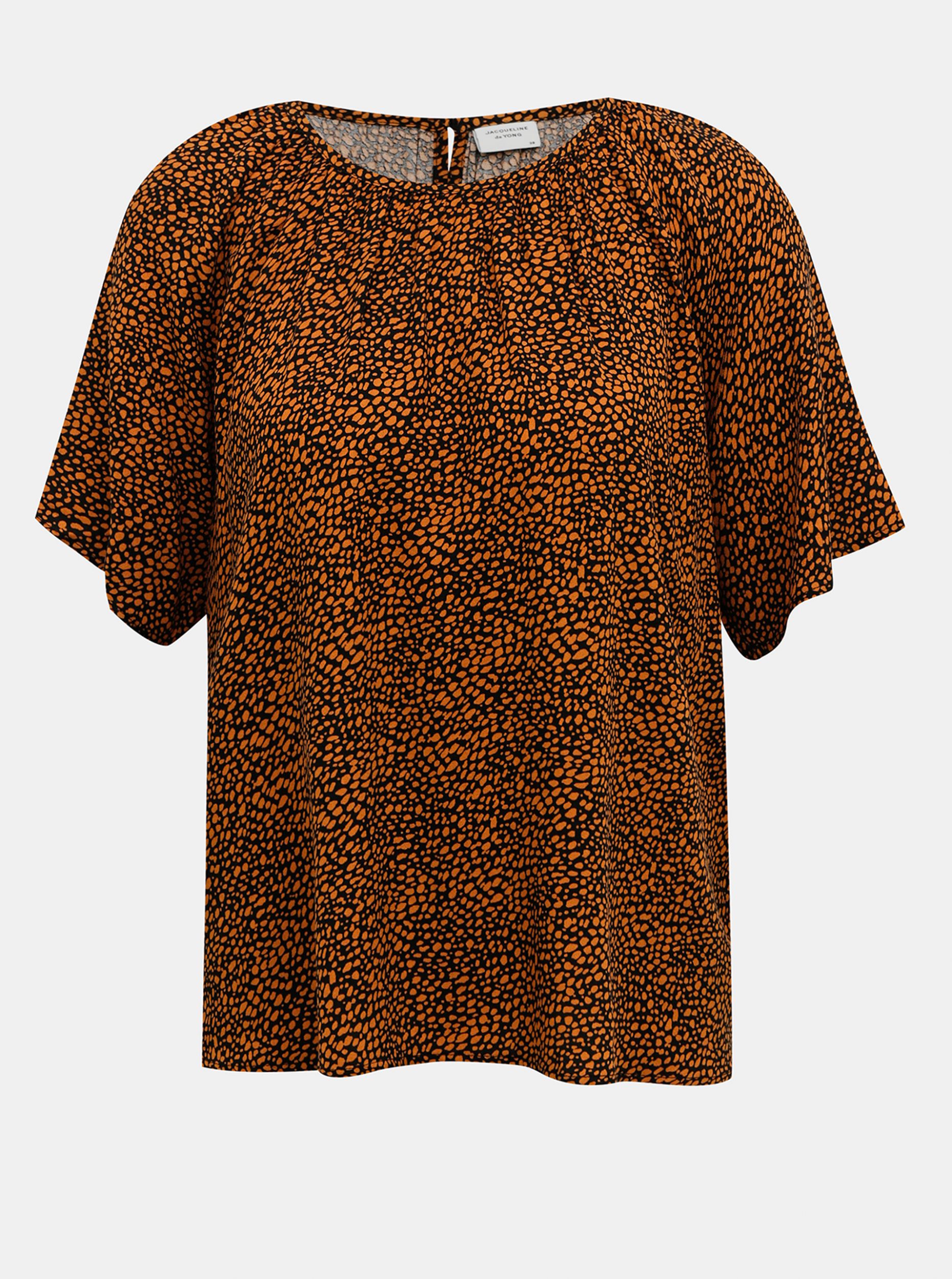 Hnědá vzorovaná halenka Jacqueline de Yong