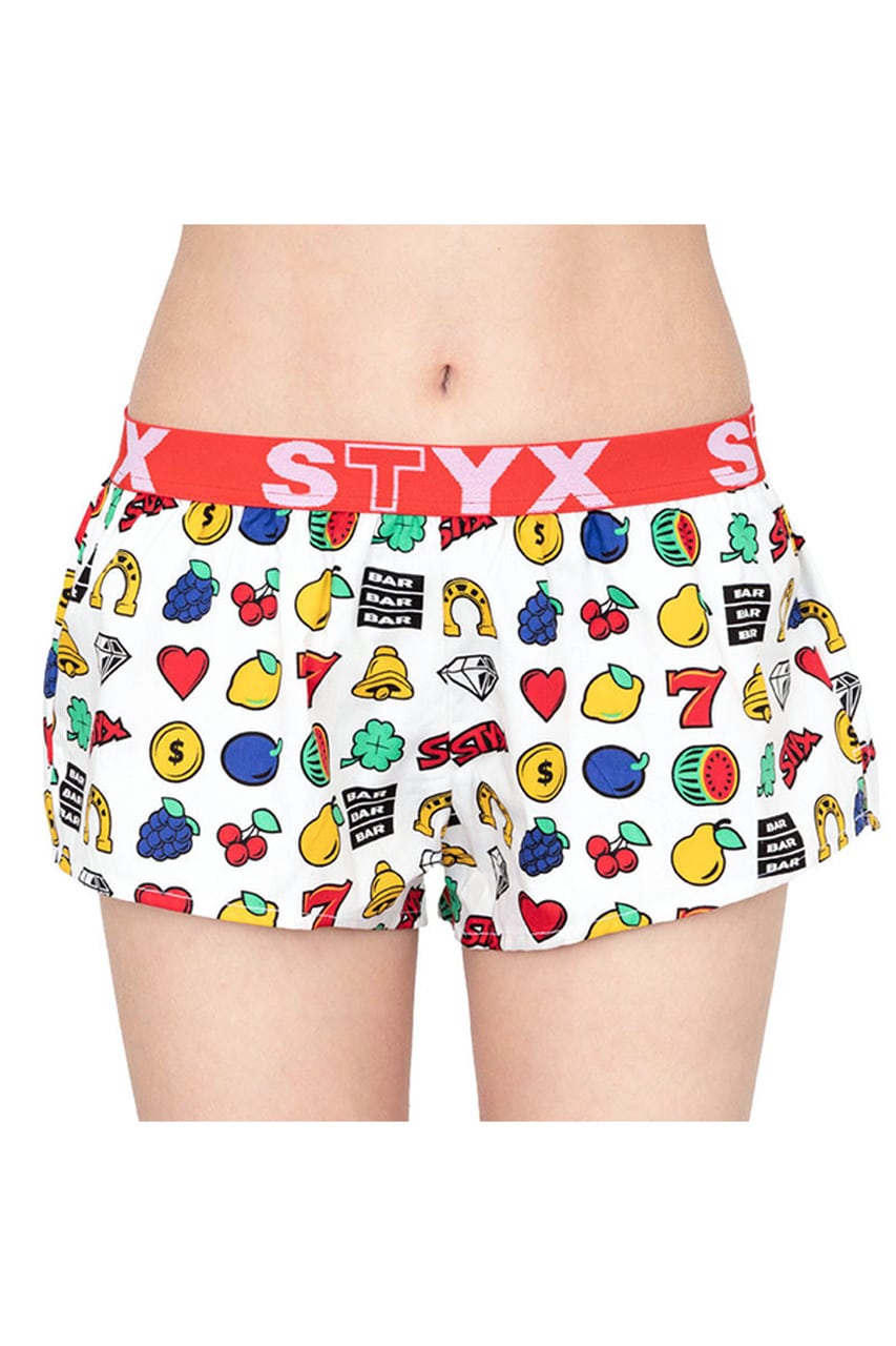 Styx bílé dámské trenýrky se sportovní gumou