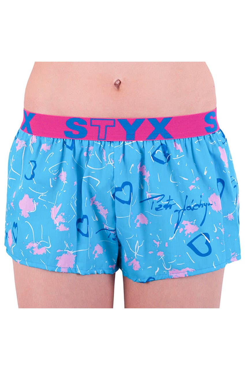 Styx modré dámské trenýrky se sportovní gumou