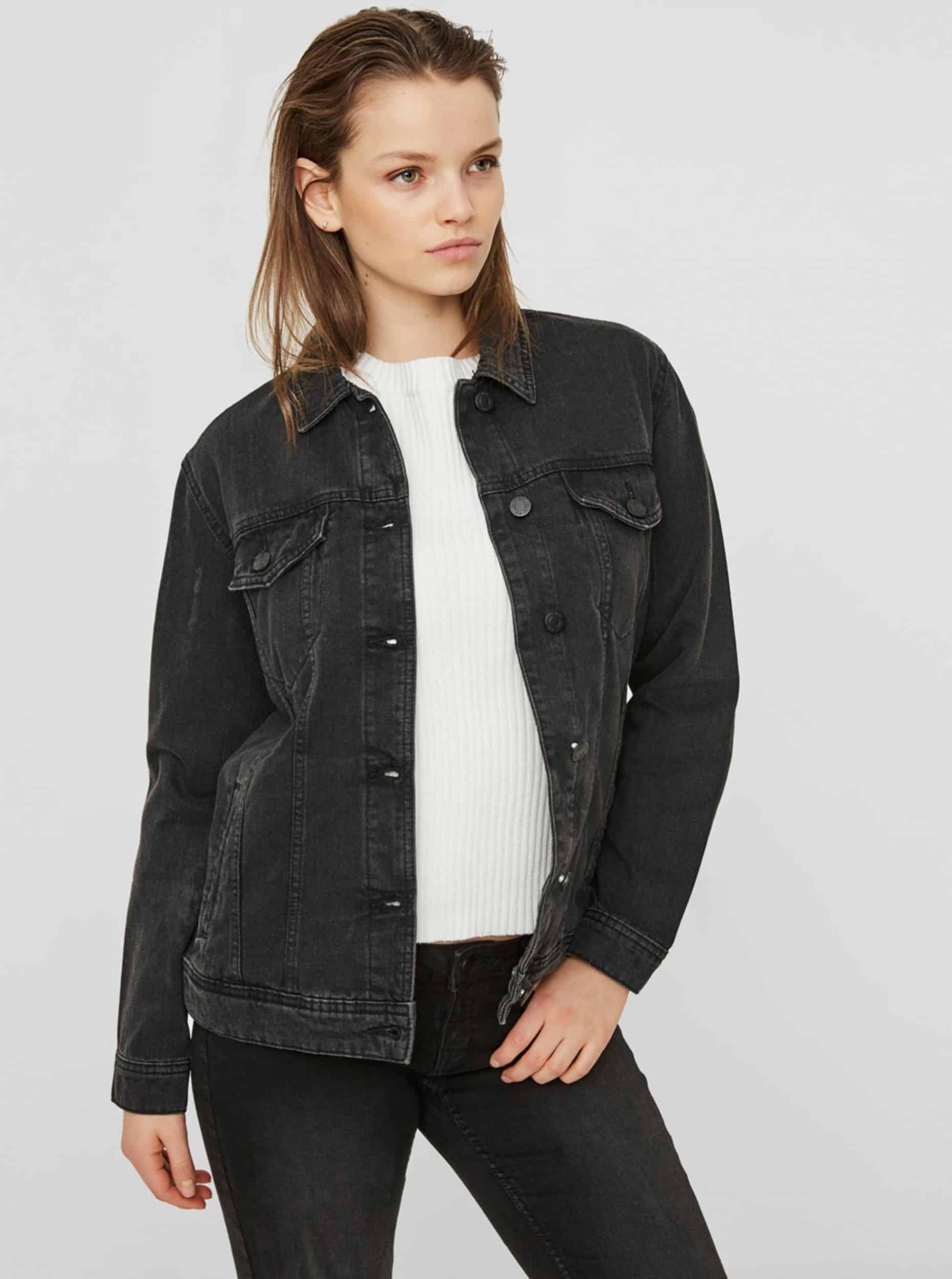 Černá džínová bunda Noisy May Ole