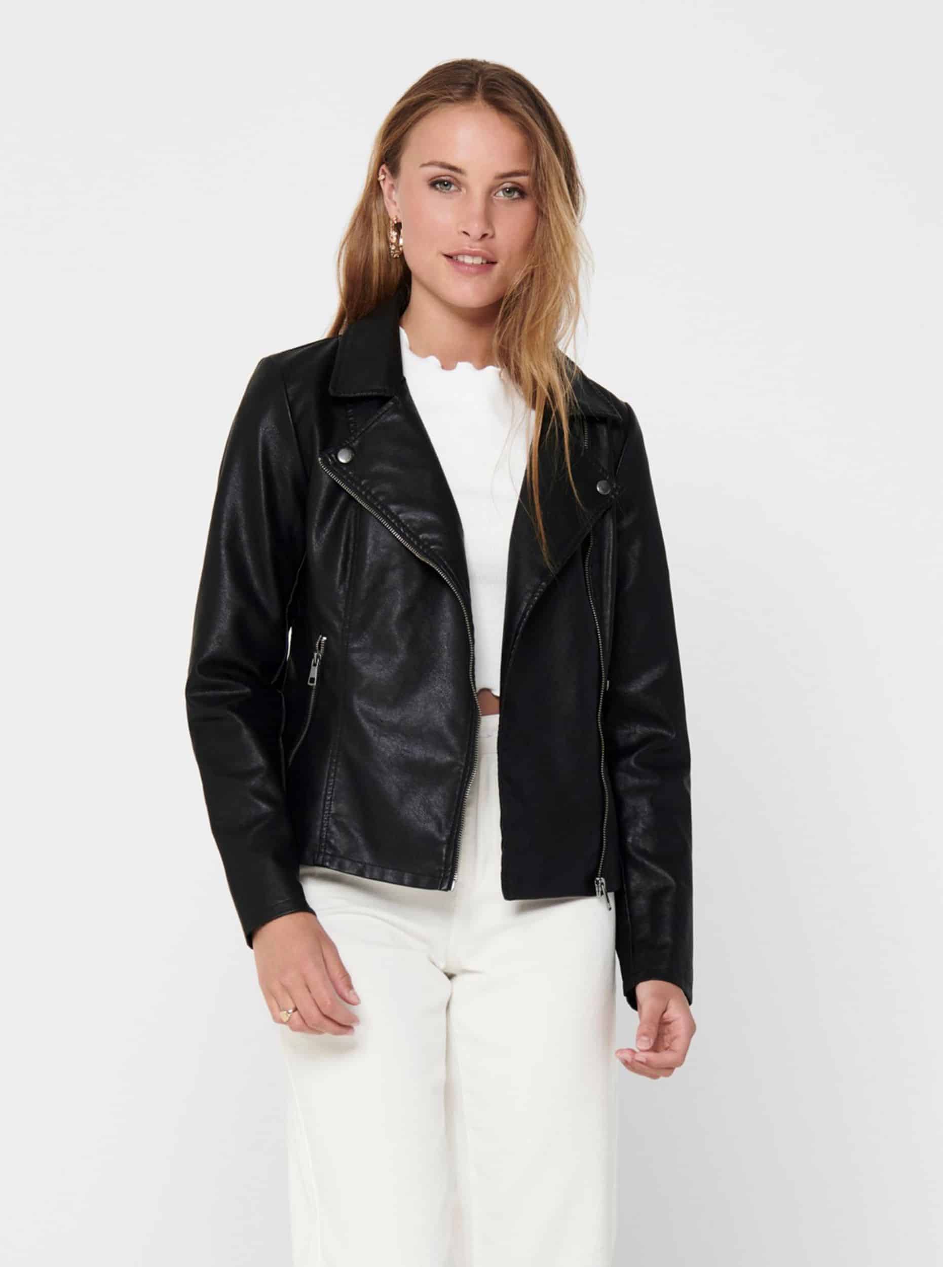 Černý koženkový křivák ONLY Melisa