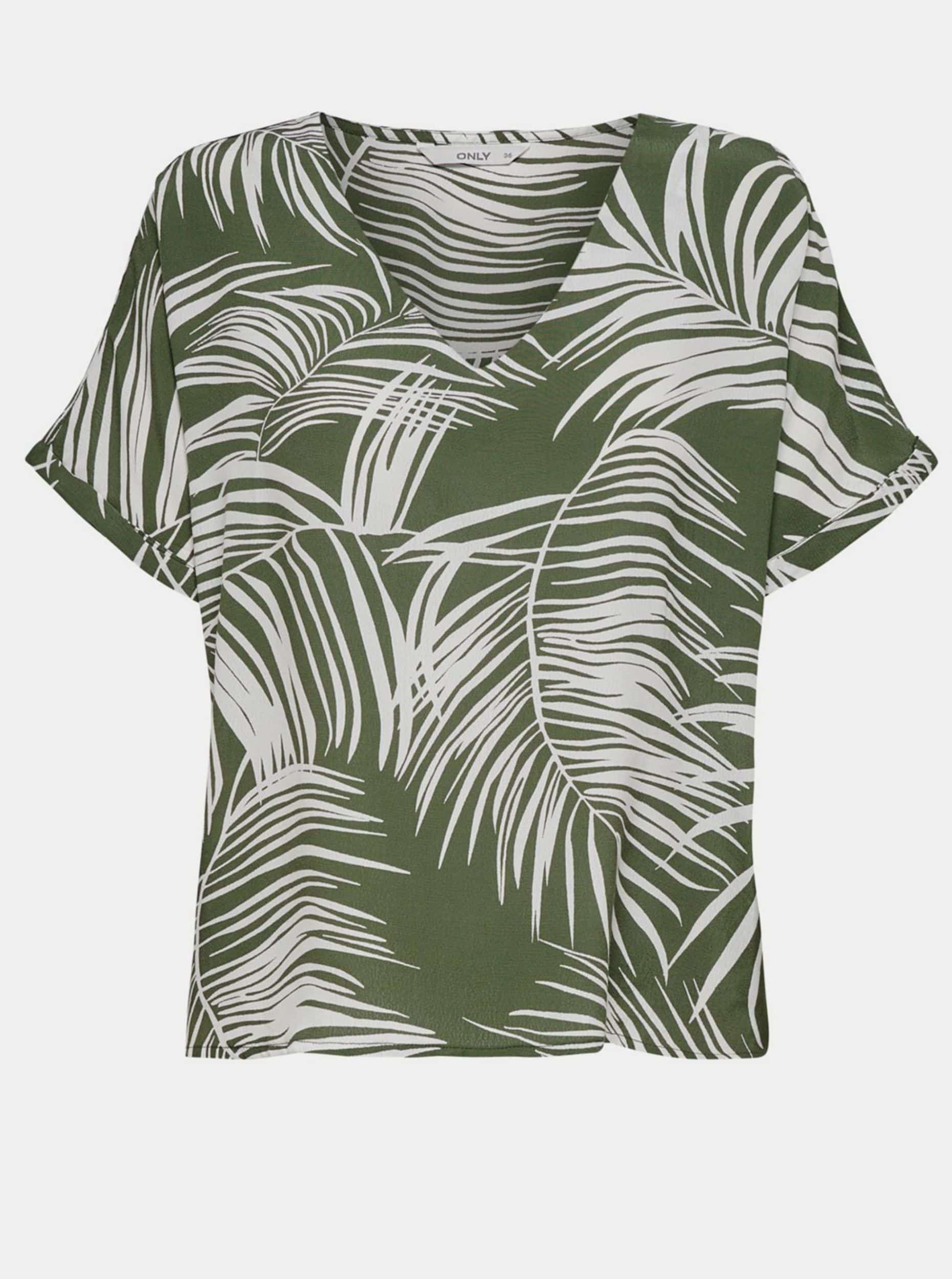 Khaki vzorovaná halenka ONLY Augustina