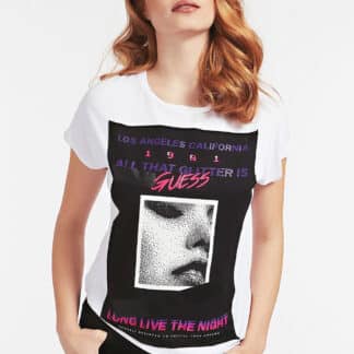 Guess bílé tričko Front Logo T-shirt s potiskem