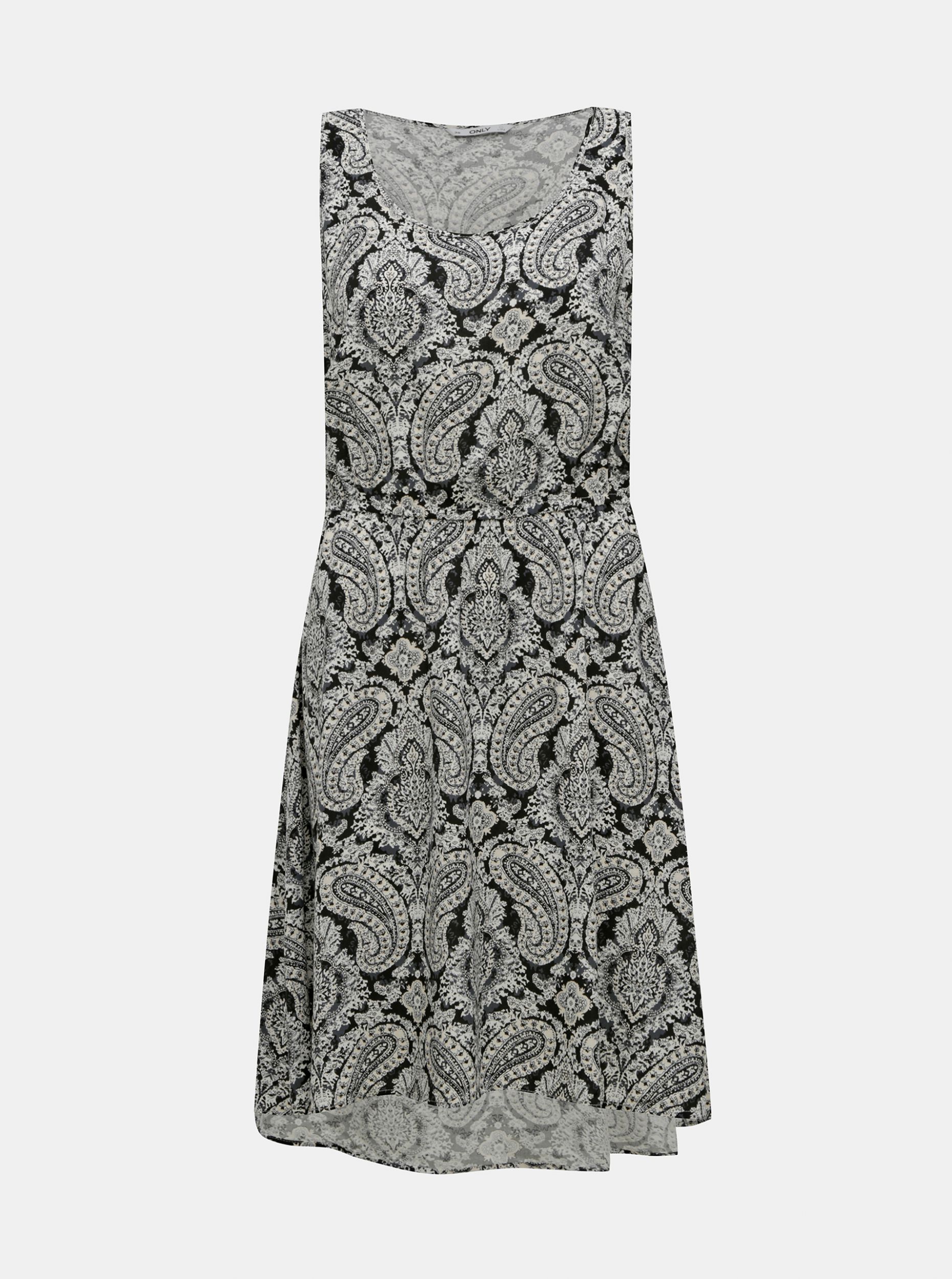 Šedé vzorované šaty ONLY Sara