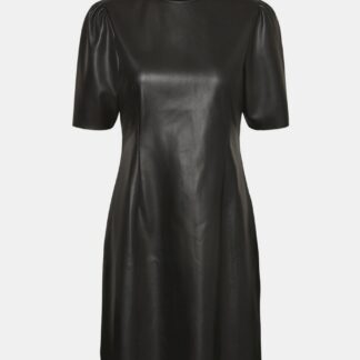 Černé koženkové šaty Noisy May Hill