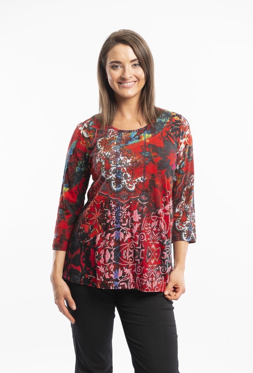 Orientique červené tričko Contempory Tee