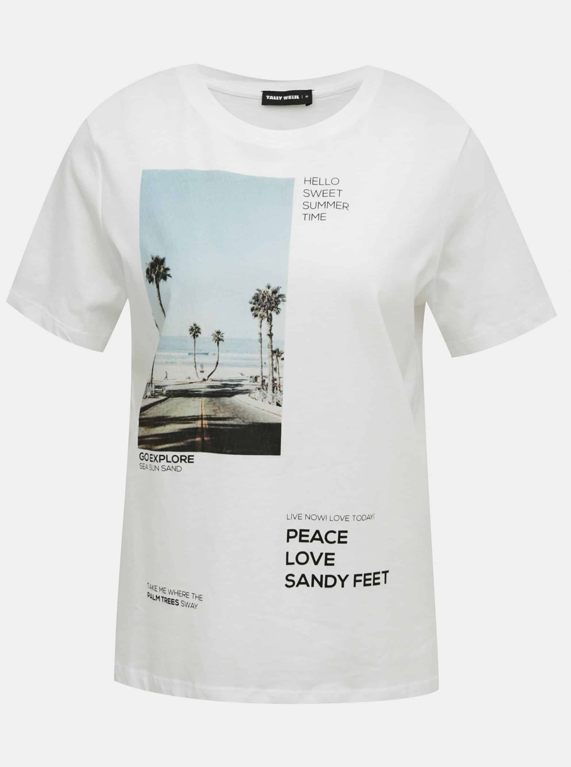 Bílé tričko s potiskem TALLY WEiJL