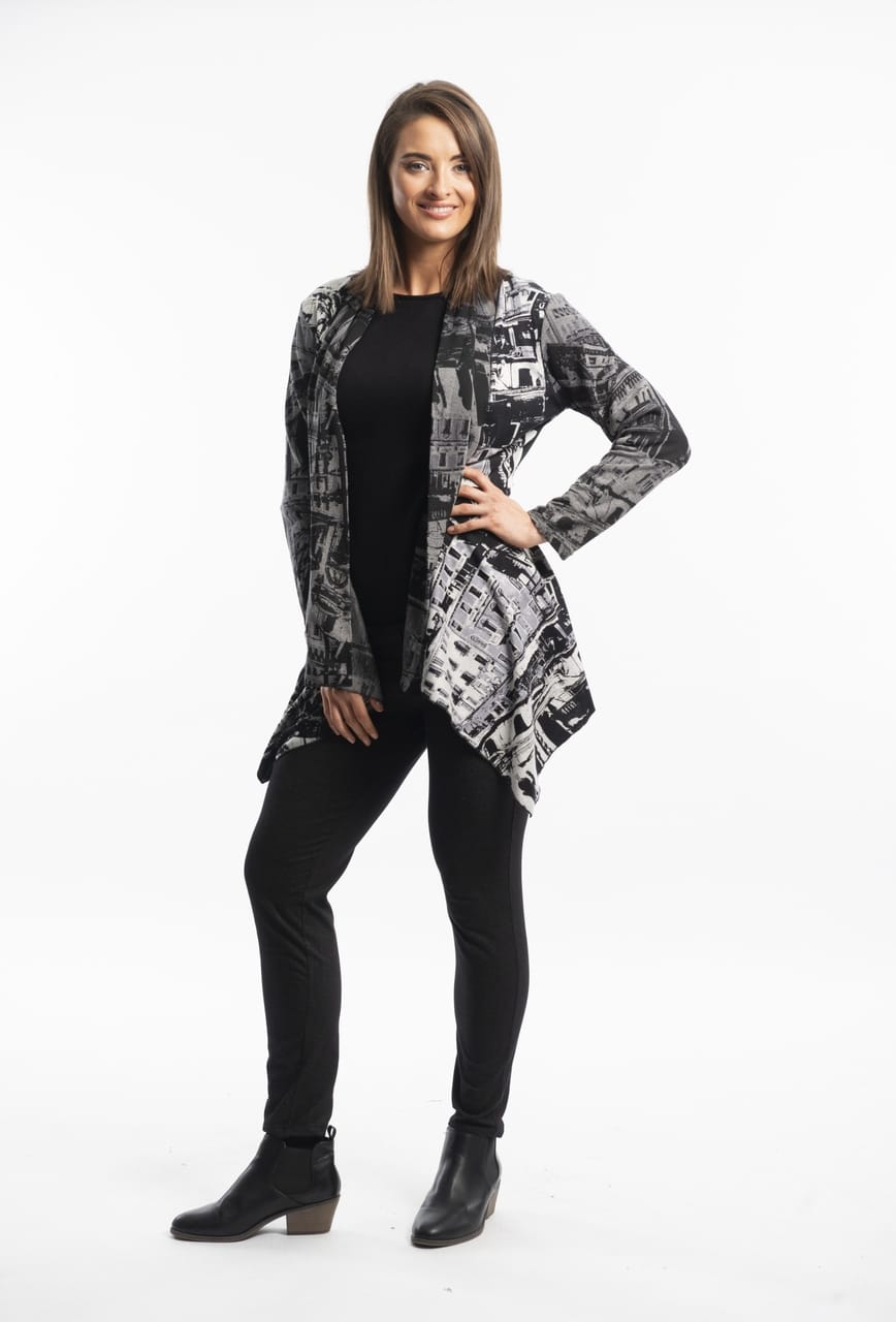 Orientique šedý krátký kardigan Colosseum