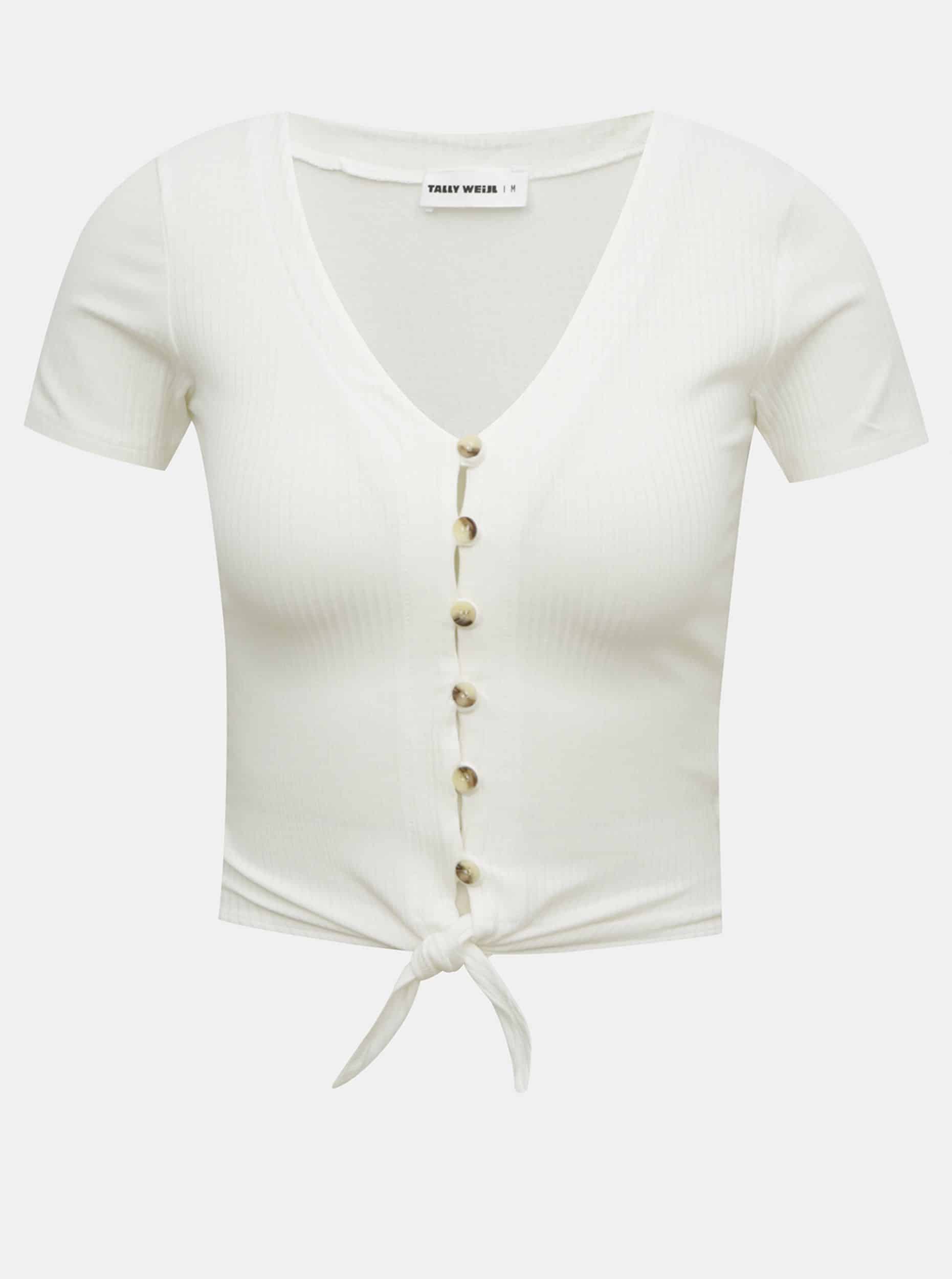Bílý krátký top TALLY WEiJL
