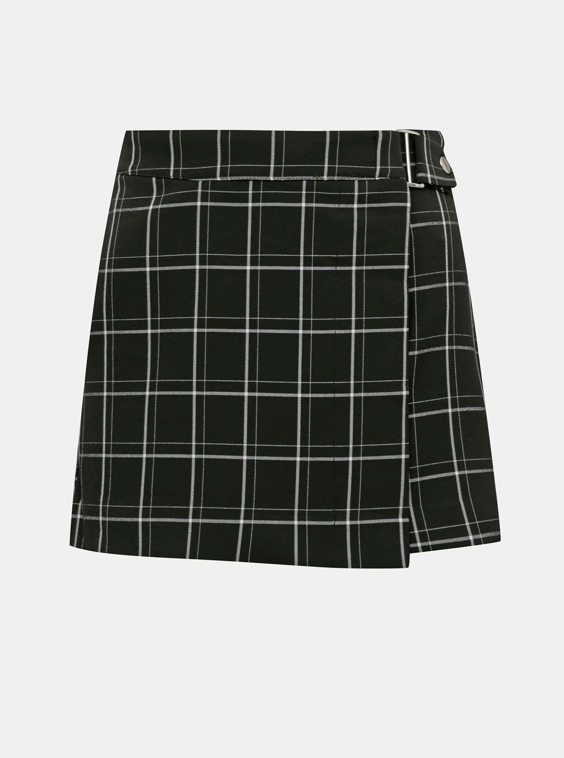 Černé kostkované kraťasy TALLY WEiJL