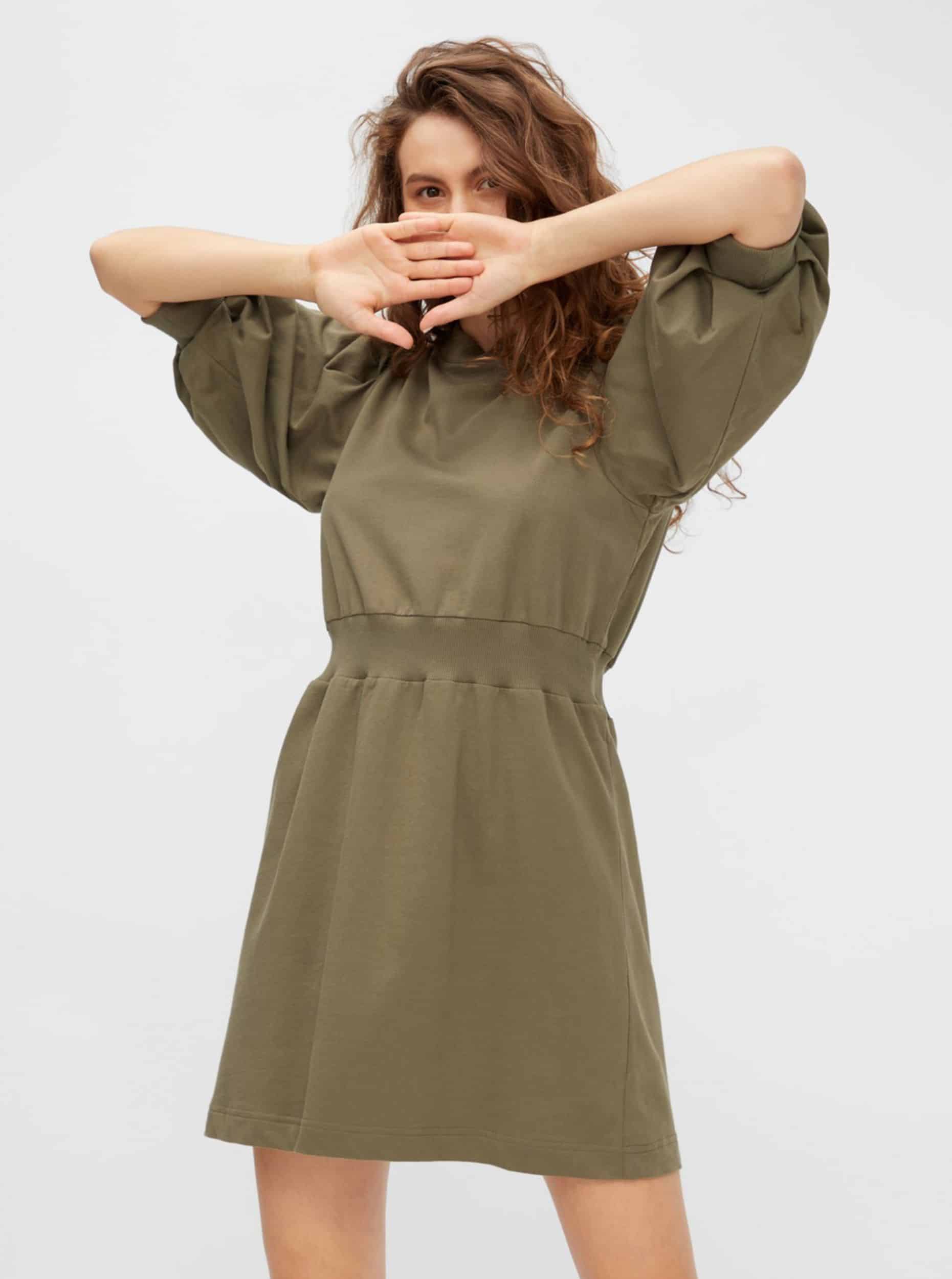 Khaki šaty Noisy May Harper