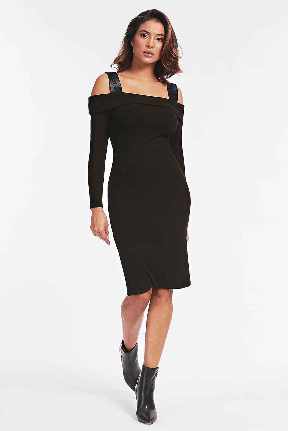 Guess černé šaty Abito Costine