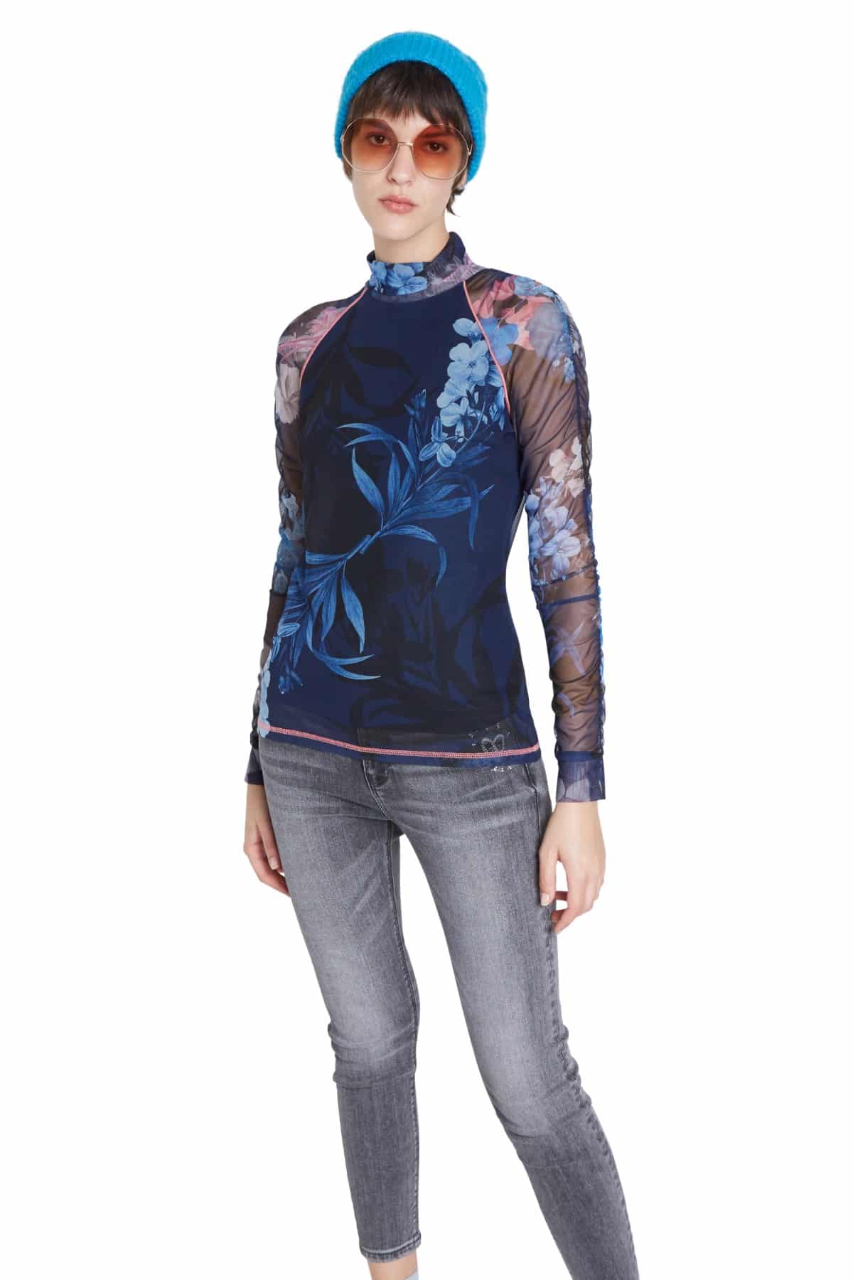 Desigual modré tričko TS Vanessa