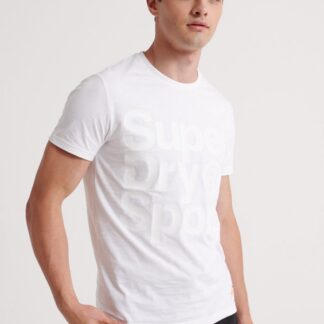 Bílé pánské tričko s potiskem Superdry