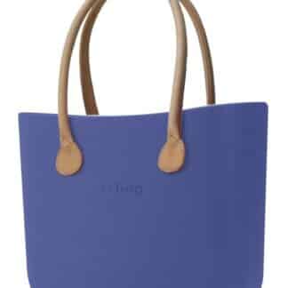 O bag kabelka Cobalto s dlouhými koženkovými držadly natural