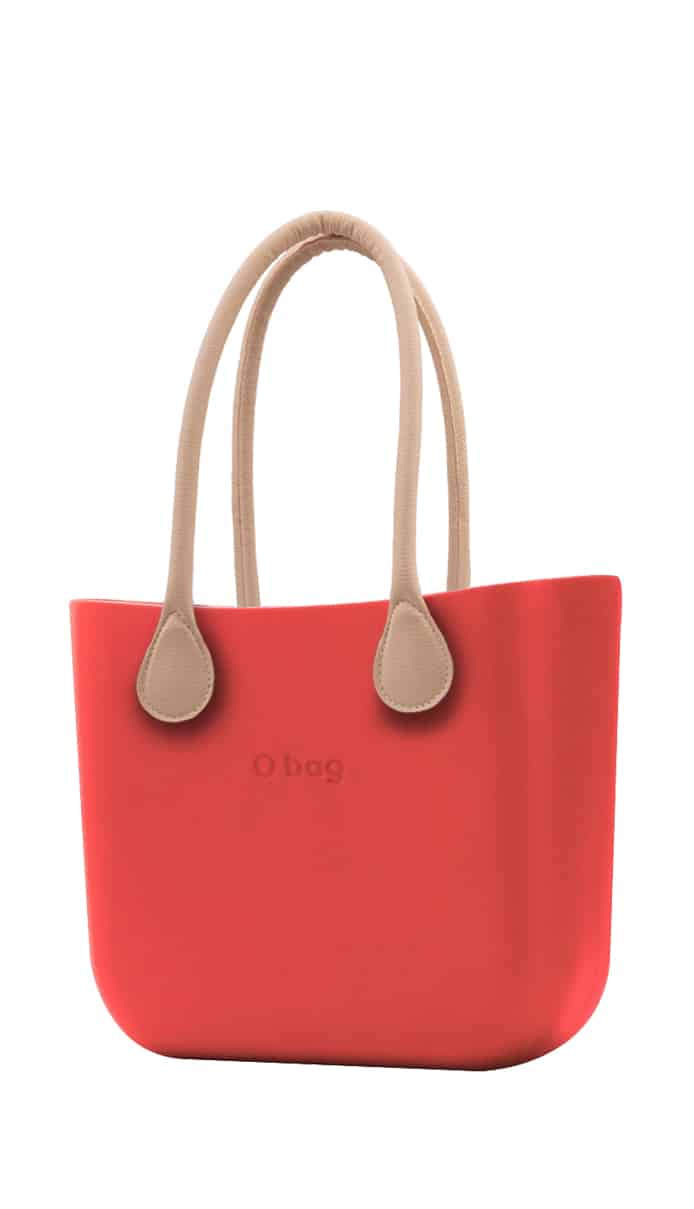 O bag kabelka Fragola s dlouhými koženkovými držadly natural