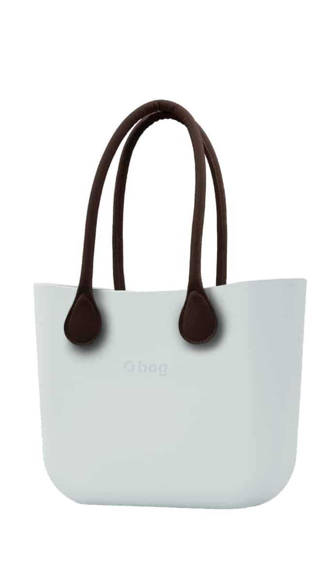 O bag kabelka Polvere s hnědými dlouhými koženkovými držadly