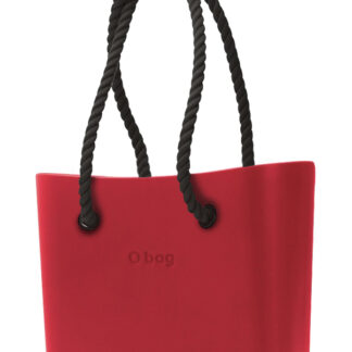 O bag kabelka Rosso s černými dlouhými provazy