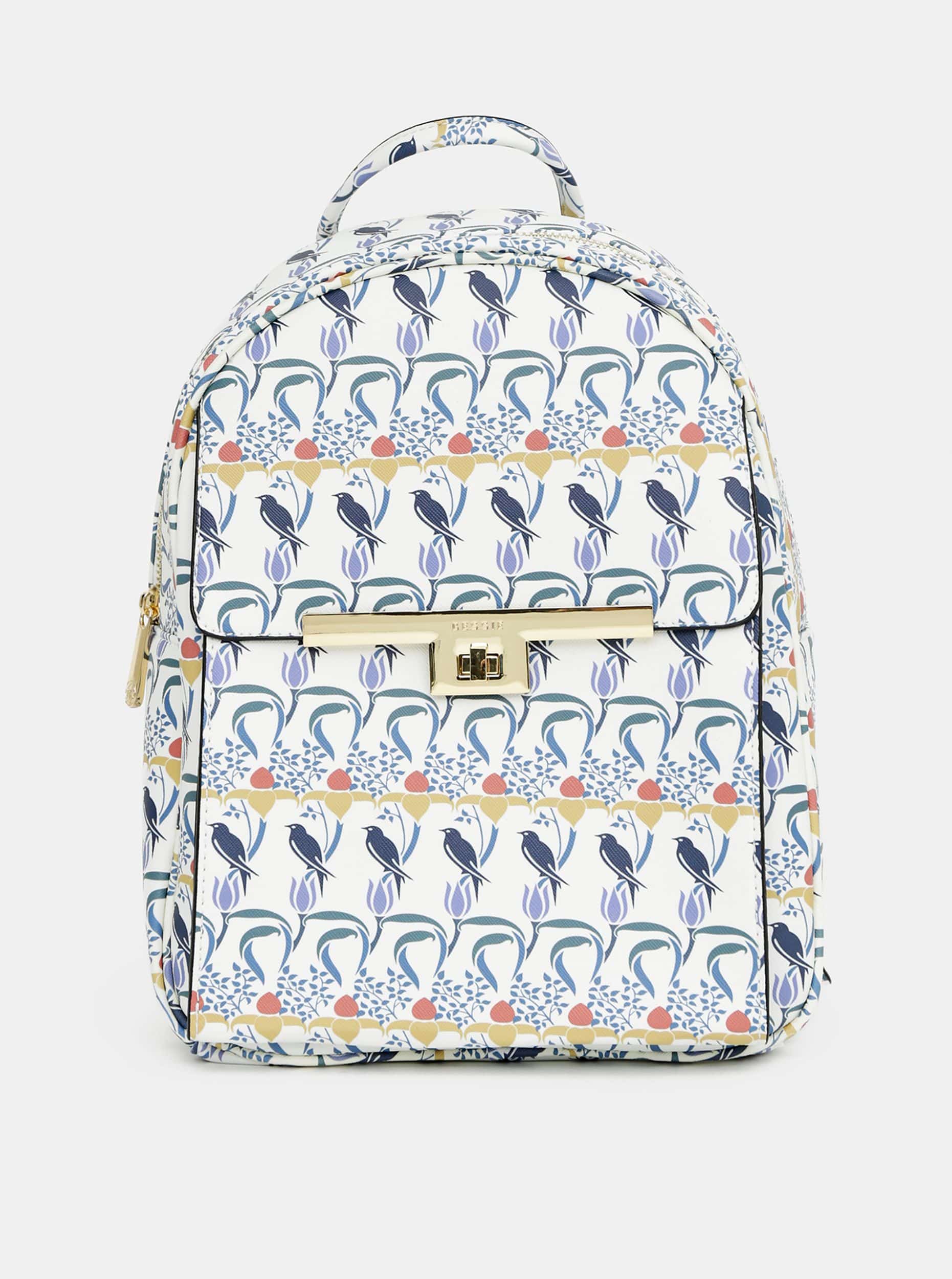 Modro-bílý vzorovaný batoh Bessie London