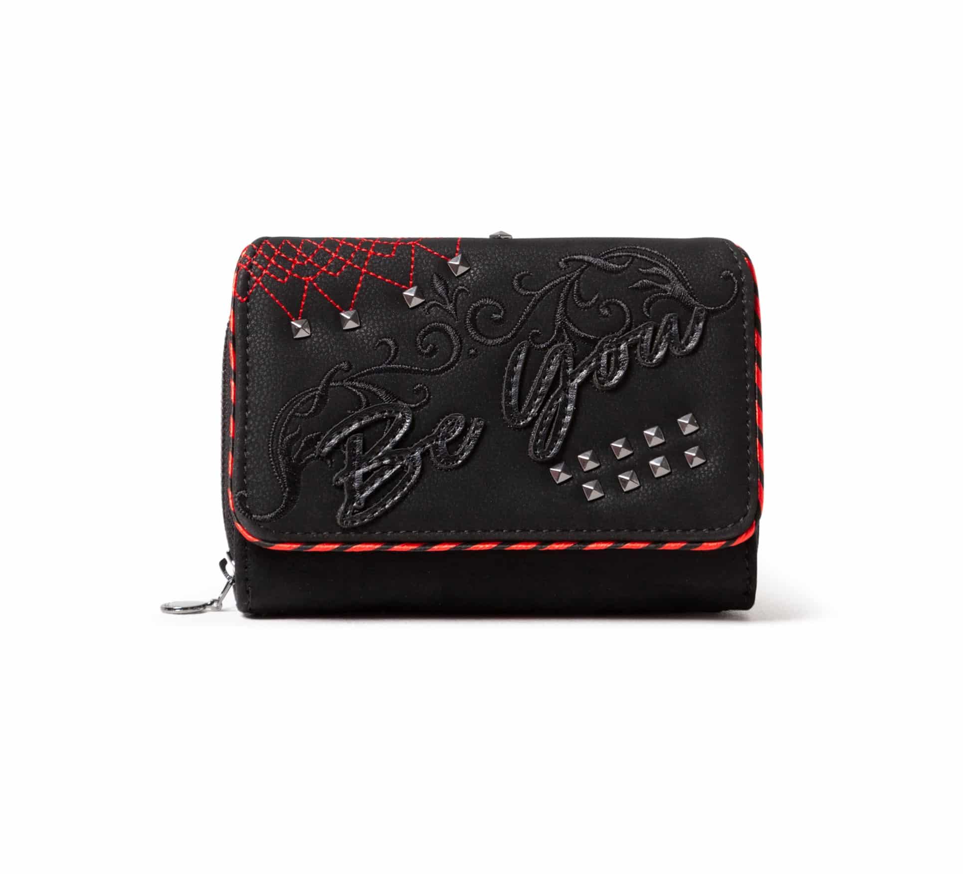 Desigual černé peněženka Mone Niki Maria Mini s výšivkou