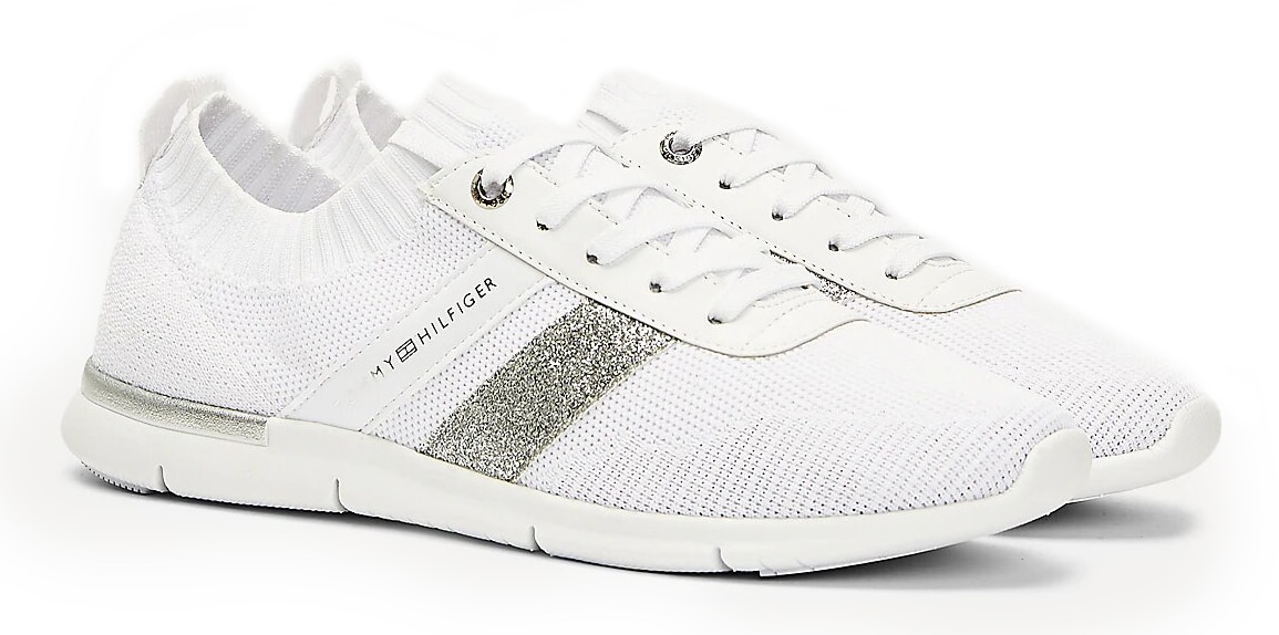 Tommy Hilfiger bílé ponožkové tenisky Feminine Lightweight Sneaker White