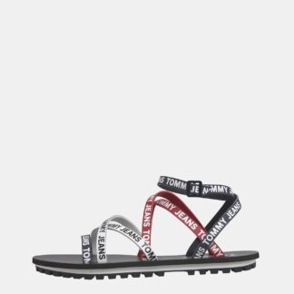 Červeno-modré dámské kožené sandály Tommy Hilfiger
